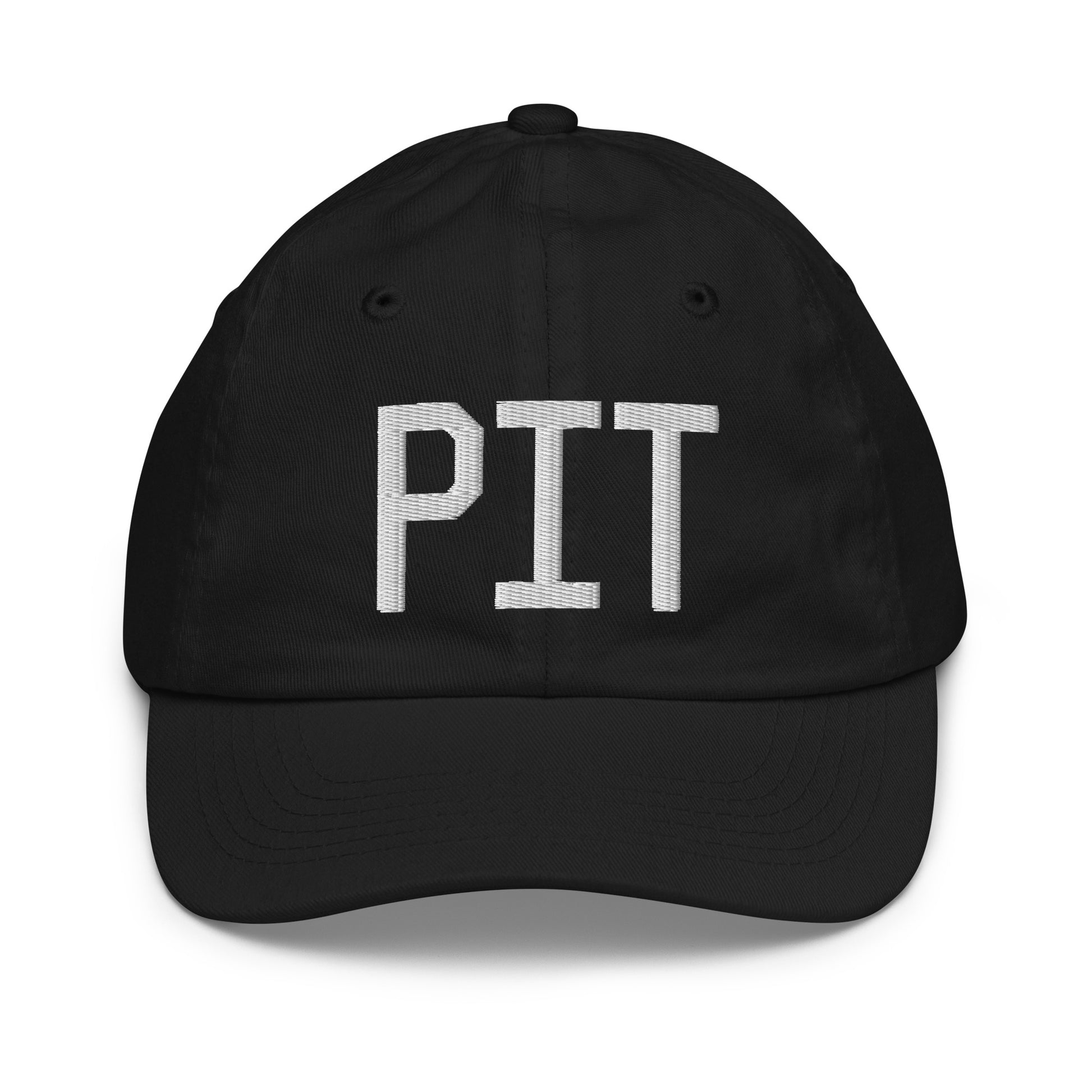 Airport Code Kid's Baseball Cap - White • PIT Pittsburgh • YHM Designs - Image 11