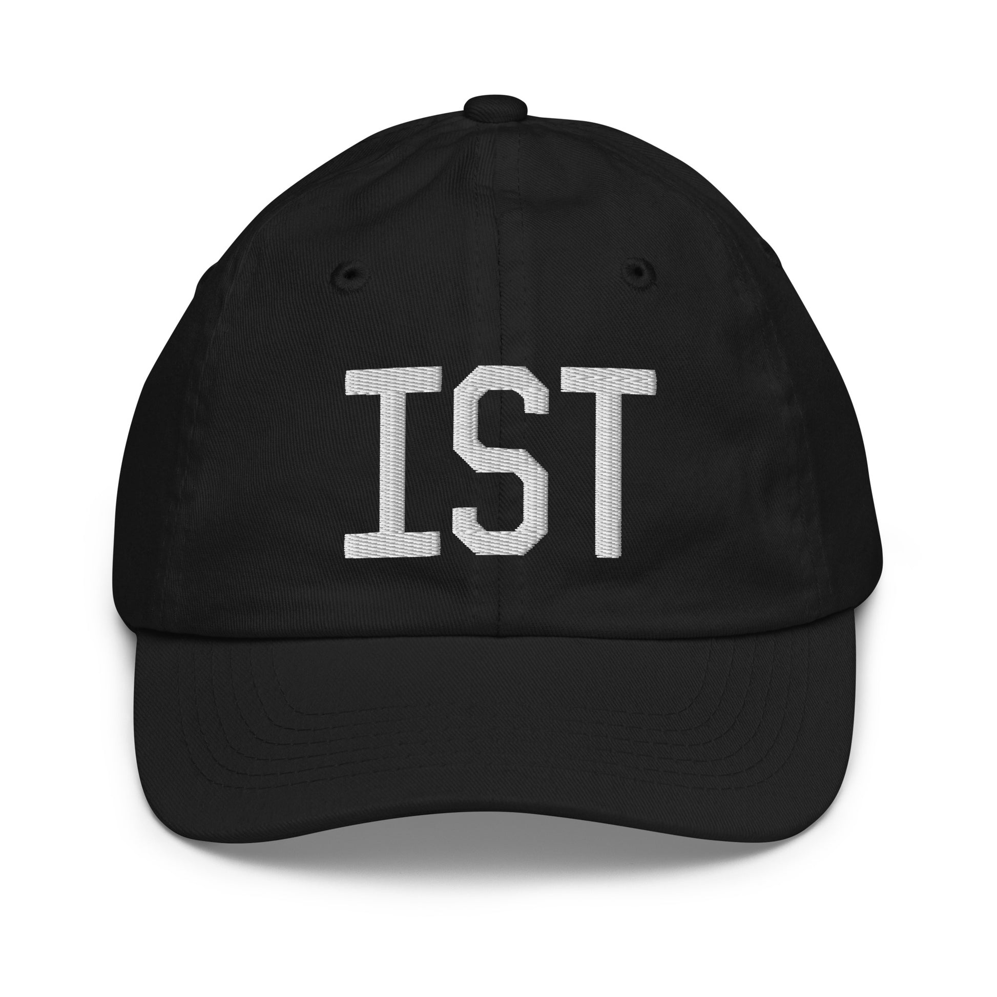 Airport Code Kid's Baseball Cap - White • IST Istanbul • YHM Designs - Image 11