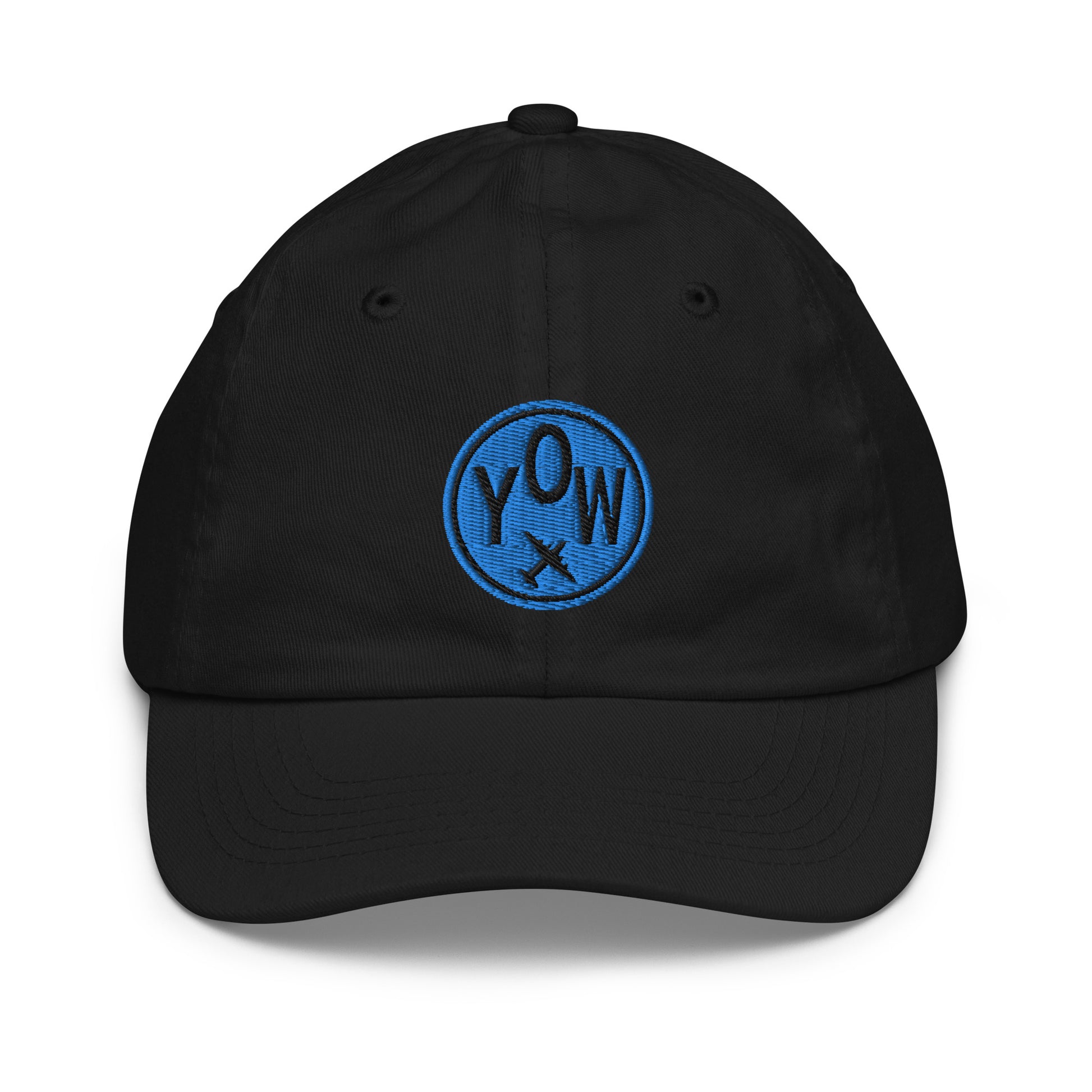 Roundel Kid's Baseball Cap - Aqua • YOW Ottawa • YHM Designs - Image 02