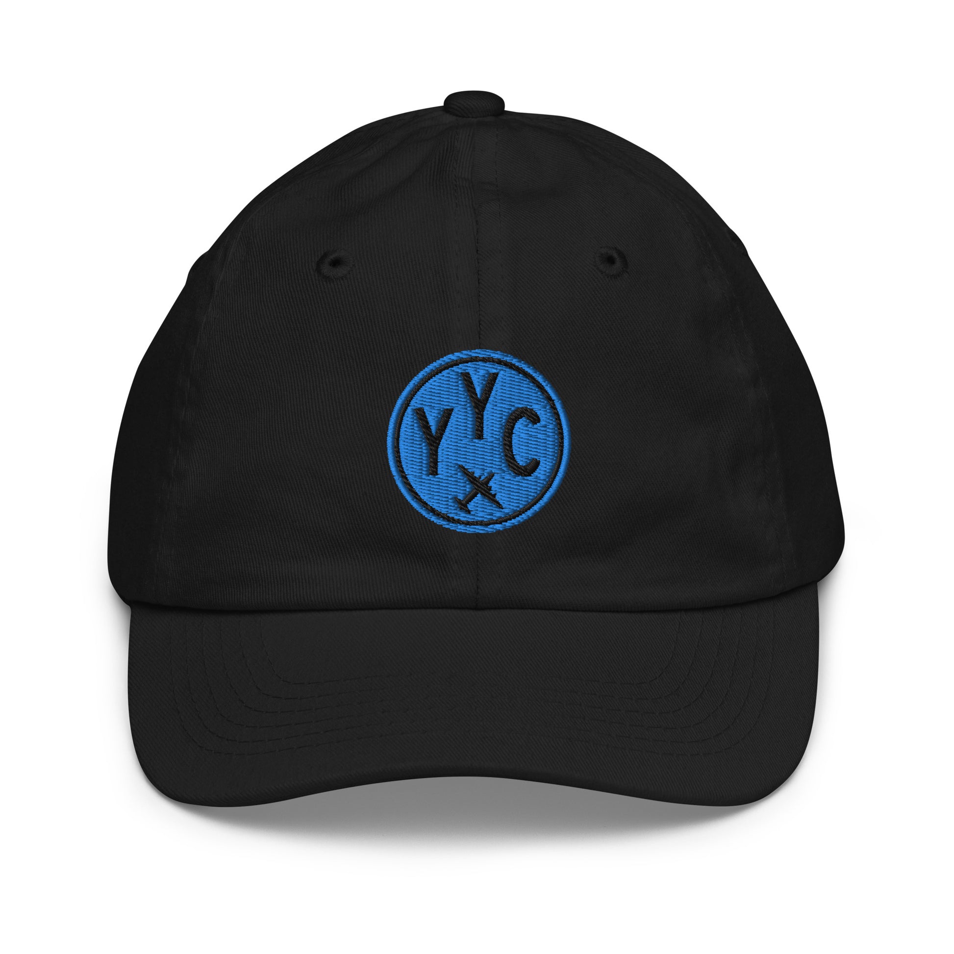 Roundel Kid's Baseball Cap - Aqua • YYC Calgary • YHM Designs - Image 02