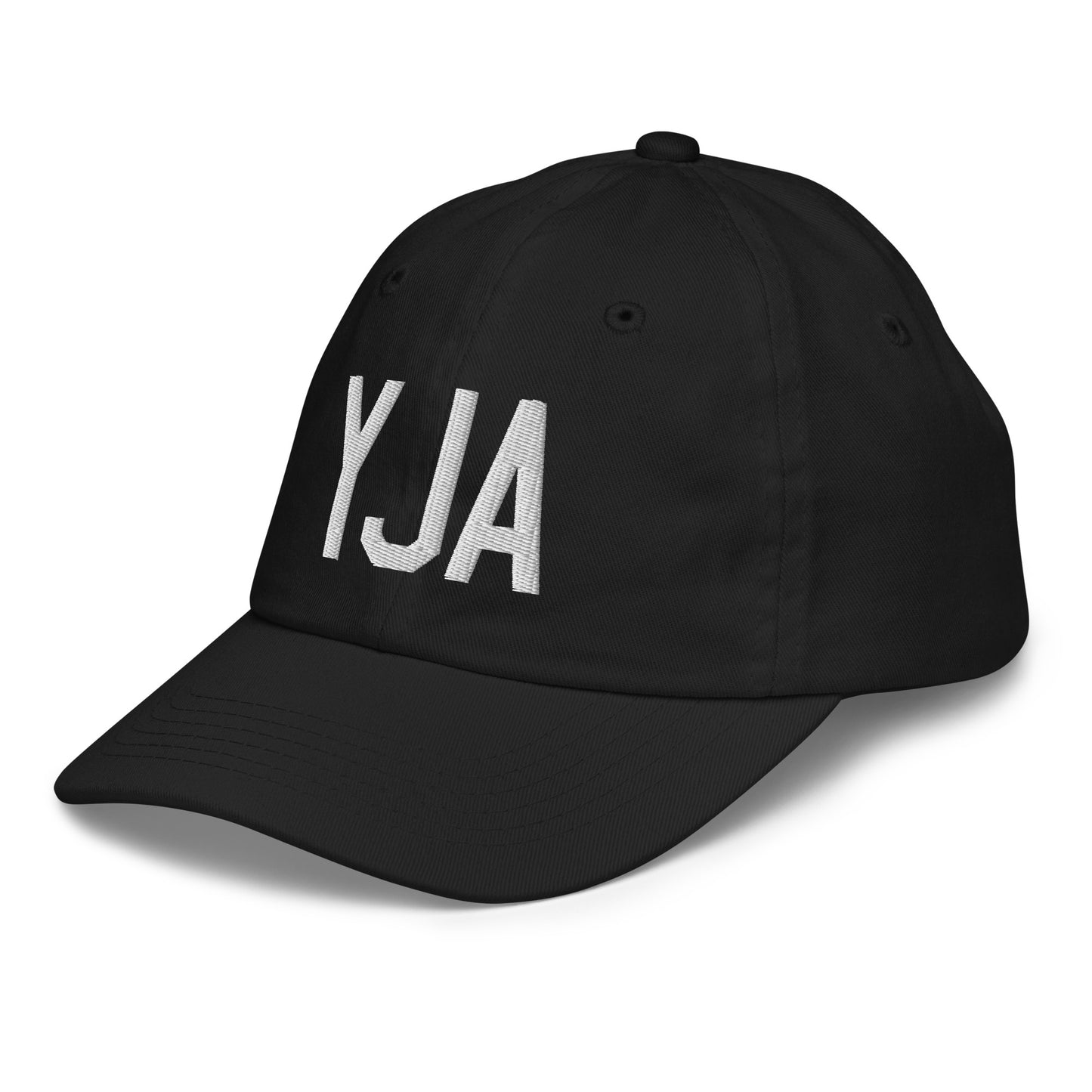 Airport Code Kid's Baseball Cap - White • YJA Jasper • YHM Designs - Image 13