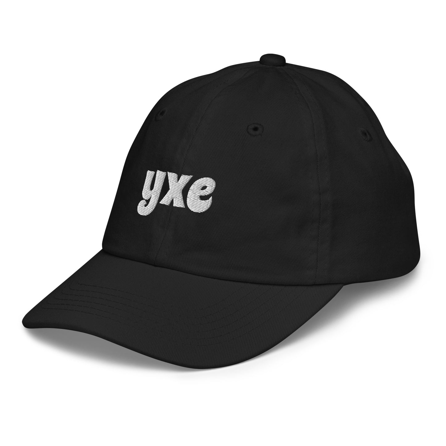 Groovy Kid's Baseball Cap - White • YXE Saskatoon • YHM Designs - Image 11
