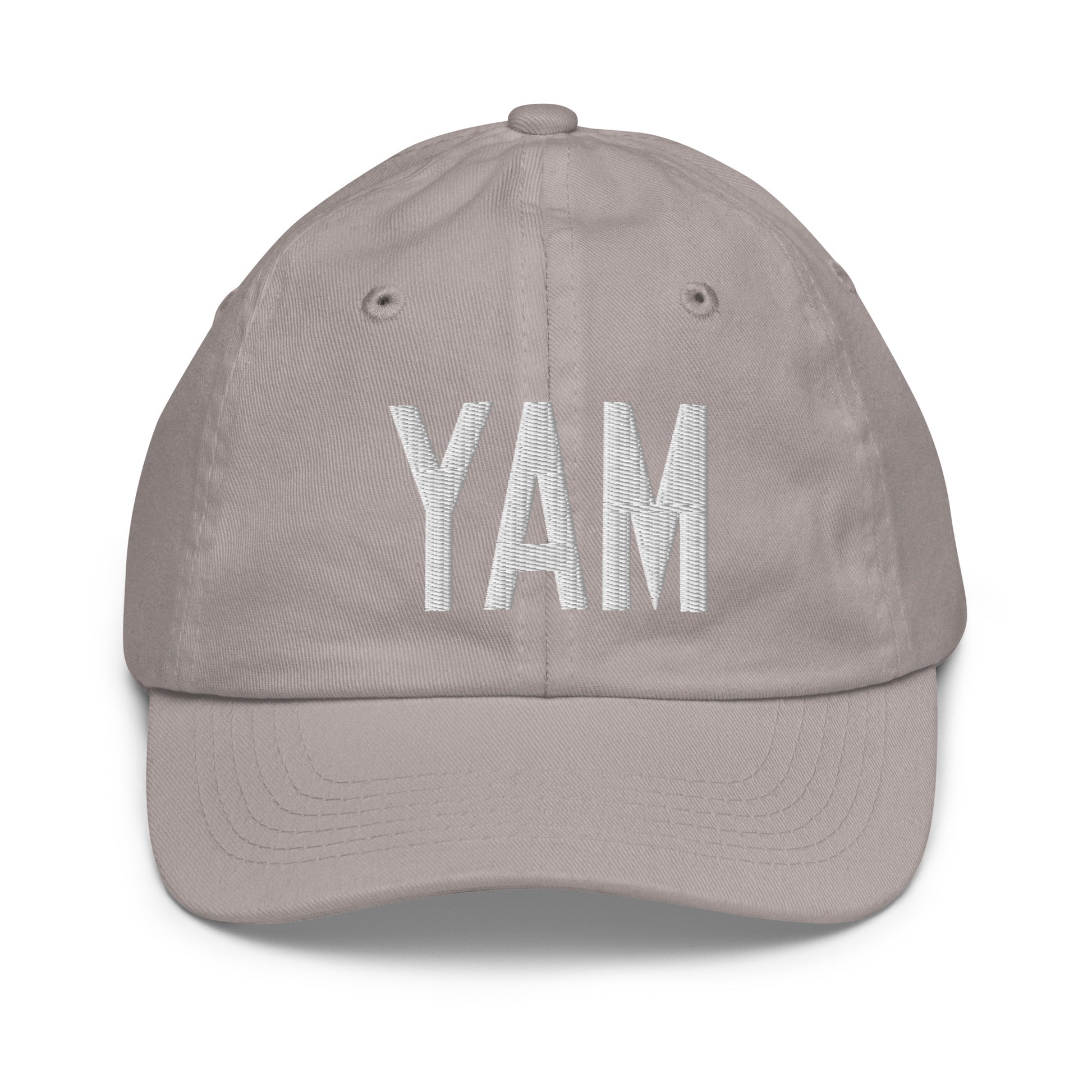 Airport Code Kid's Baseball Cap - White • YAM Sault-Ste-Marie • YHM Designs - Image 25