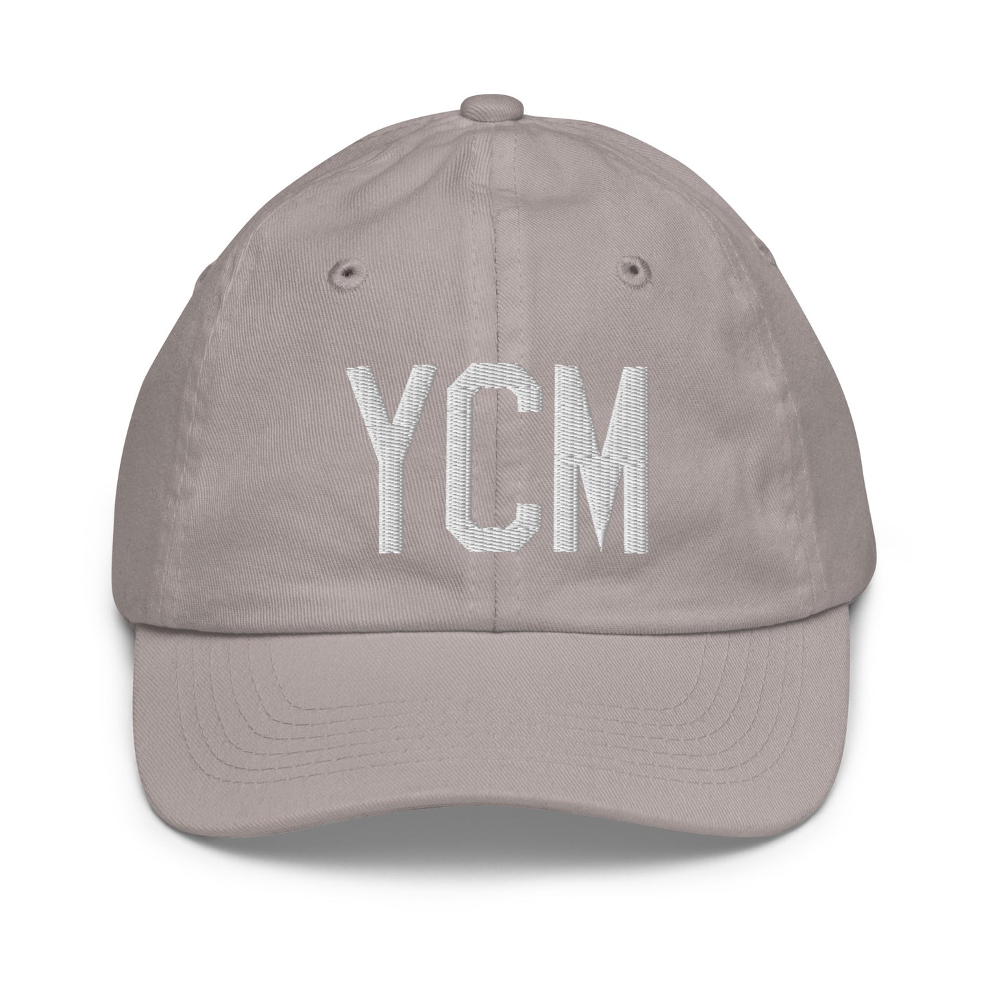 Airport Code Kid's Baseball Cap - White • YCM St. Catharines • YHM Designs - Image 25