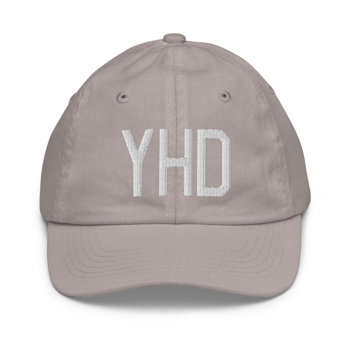 Airport Code Kid's Baseball Cap - White • YHD Dryden • YHM Designs - Image 25