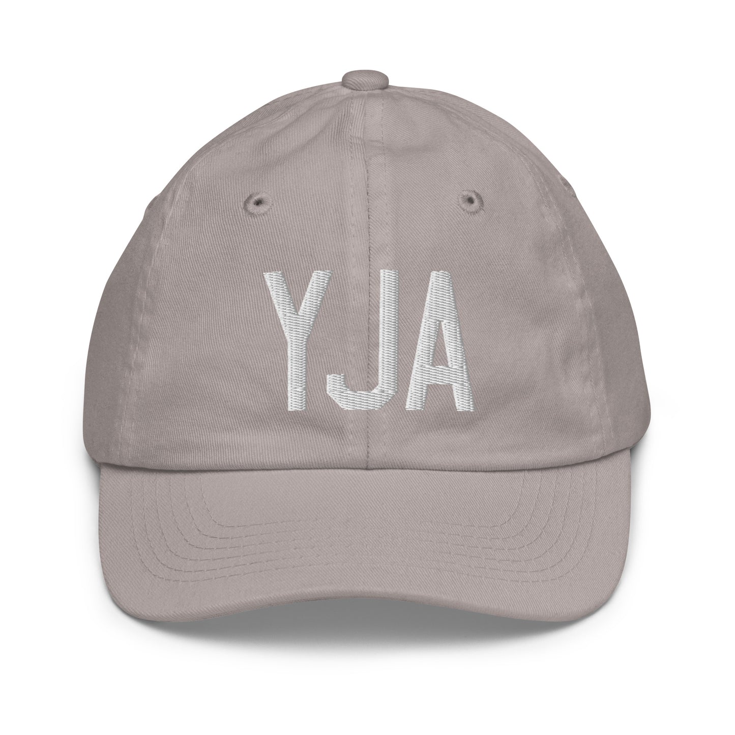 Airport Code Kid's Baseball Cap - White • YJA Jasper • YHM Designs - Image 25