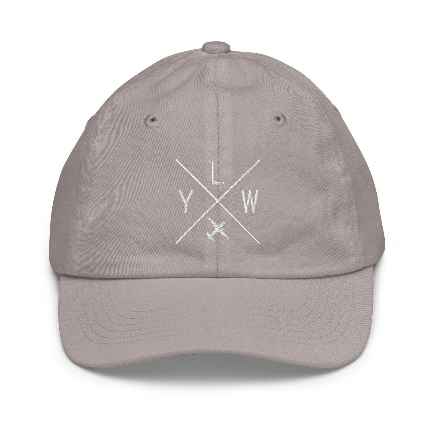 Crossed-X Kid's Baseball Cap - White • YLW Kelowna • YHM Designs - Image 25