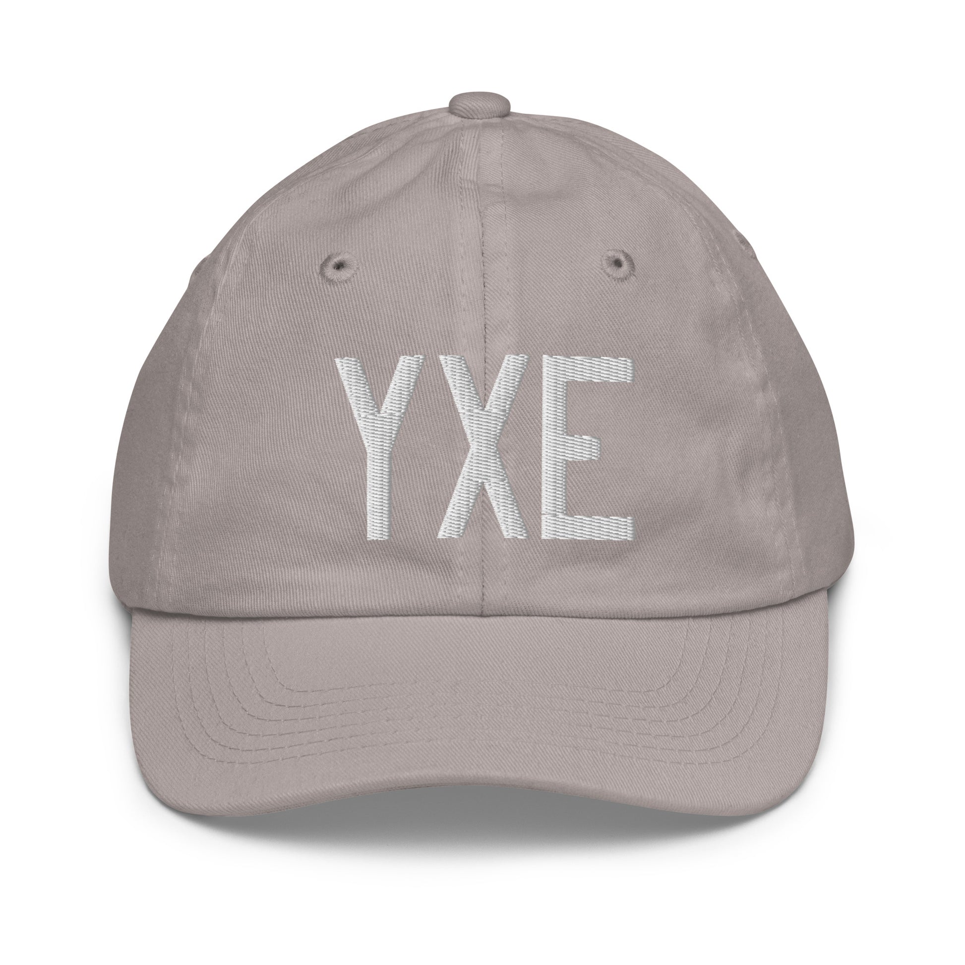 Airport Code Kid's Baseball Cap - White • YXE Saskatoon • YHM Designs - Image 25