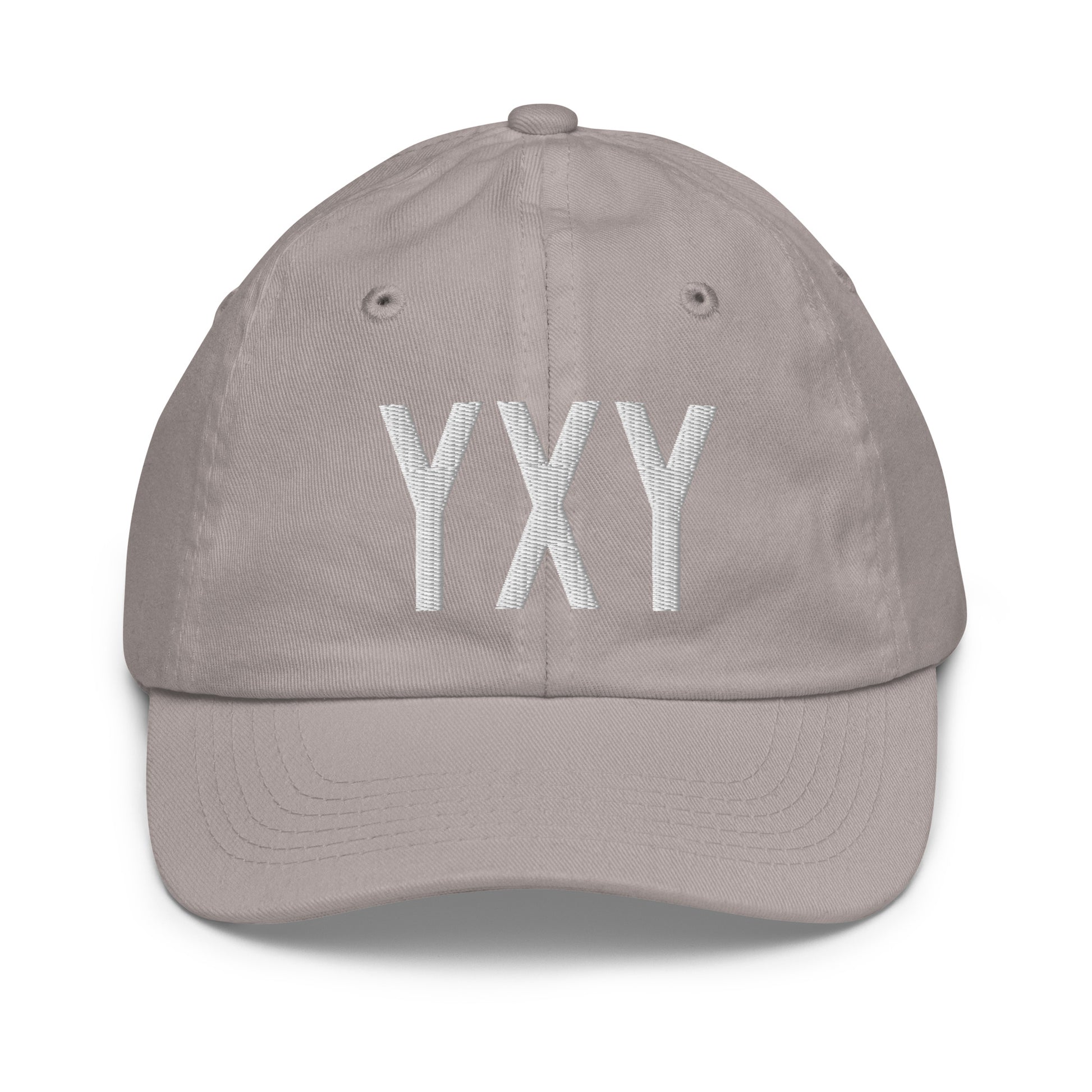Airport Code Kid's Baseball Cap - White • YXY Whitehorse • YHM Designs - Image 25