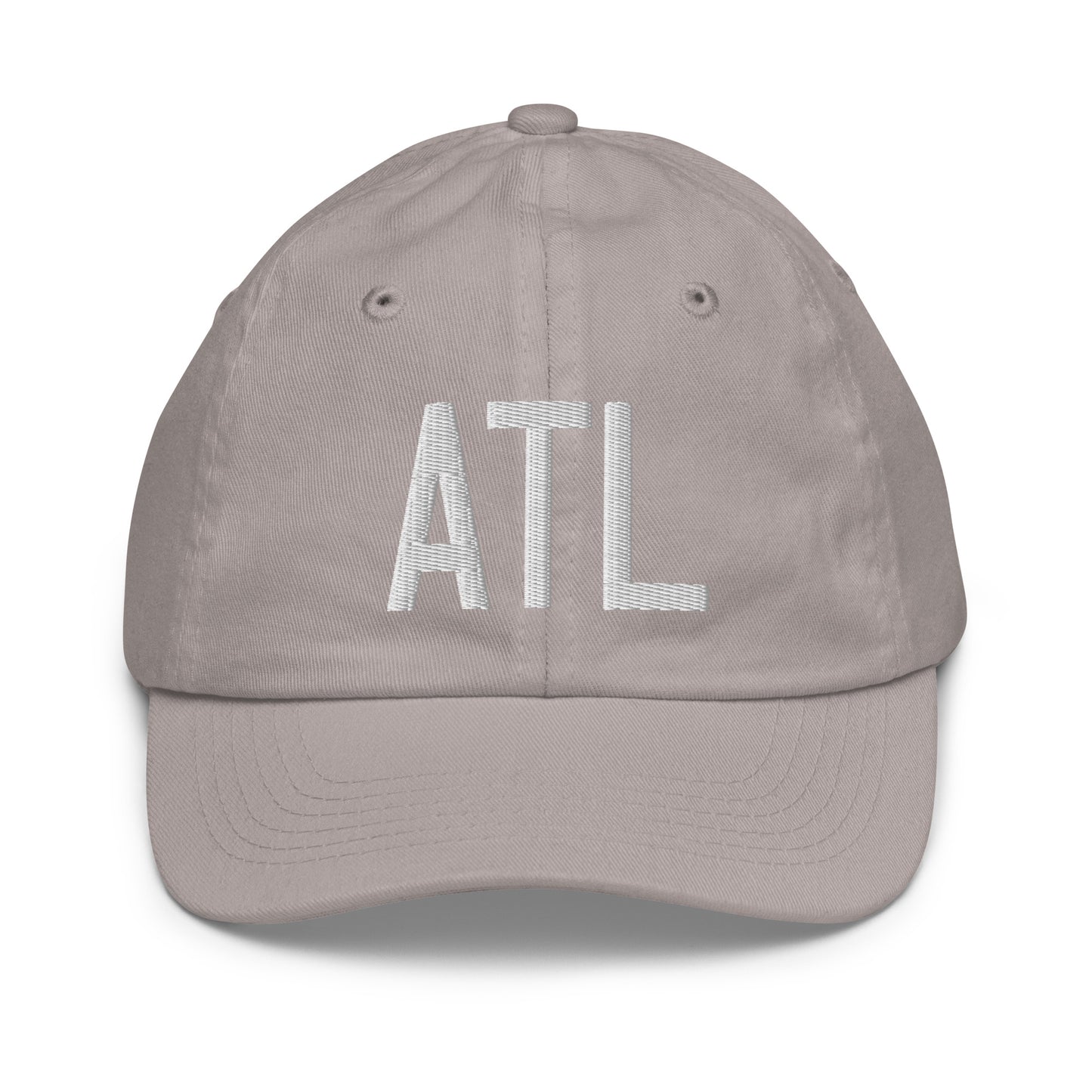 Airport Code Kid's Baseball Cap - White • ATL Atlanta • YHM Designs - Image 25