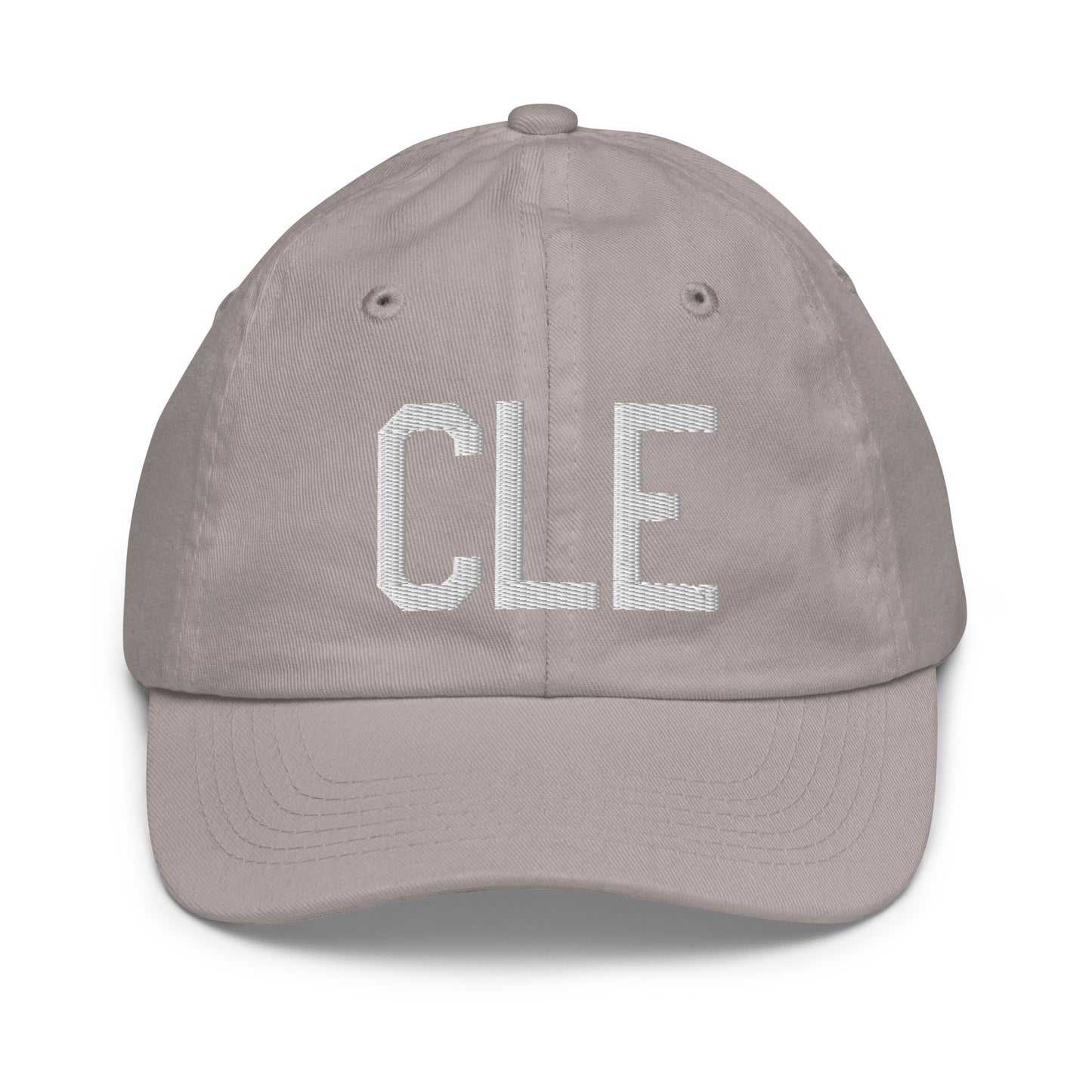 Airport Code Kid's Baseball Cap - White • CLE Cleveland • YHM Designs - Image 25