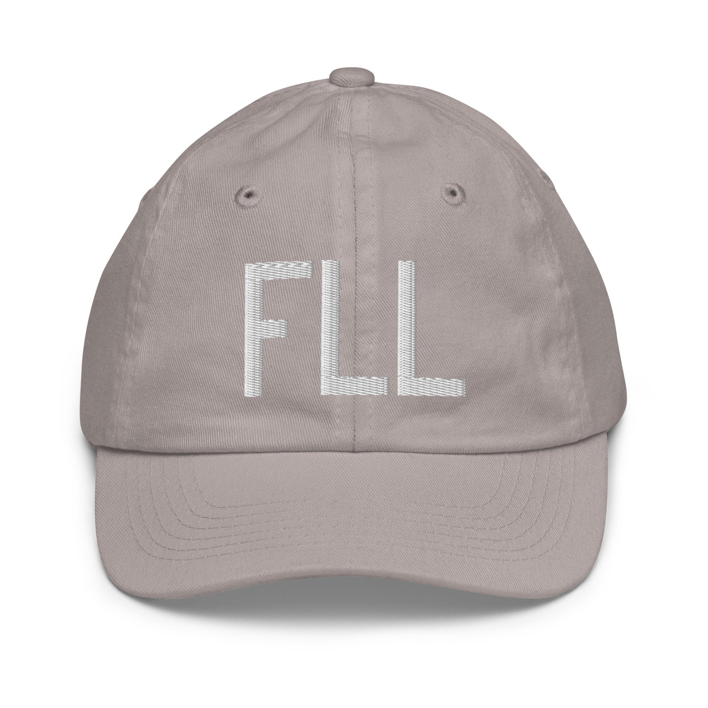 Airport Code Kid's Baseball Cap - White • FLL Fort Lauderdale • YHM Designs - Image 25