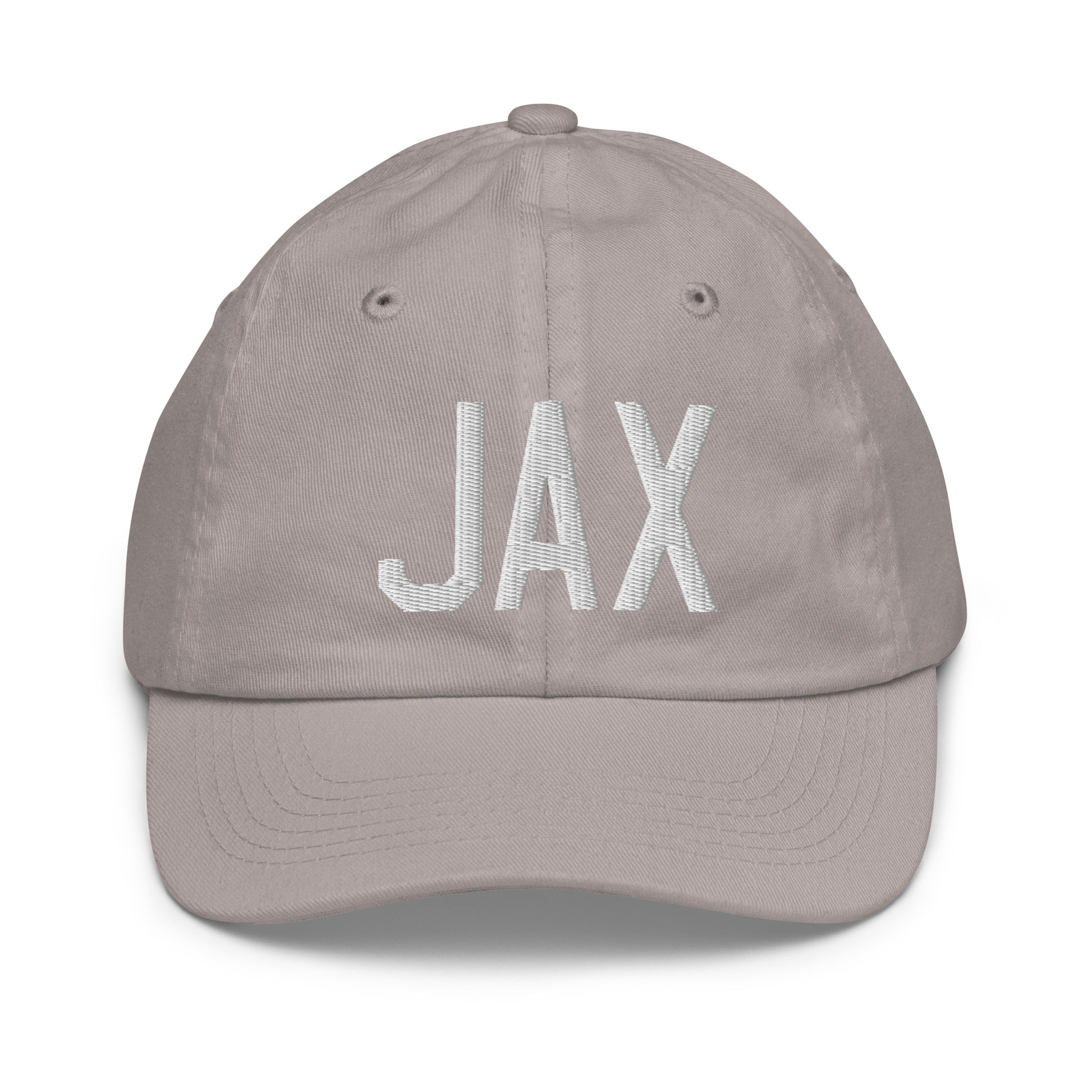 Airport Code Kid's Baseball Cap - White • JAX Jacksonville • YHM Designs - Image 25