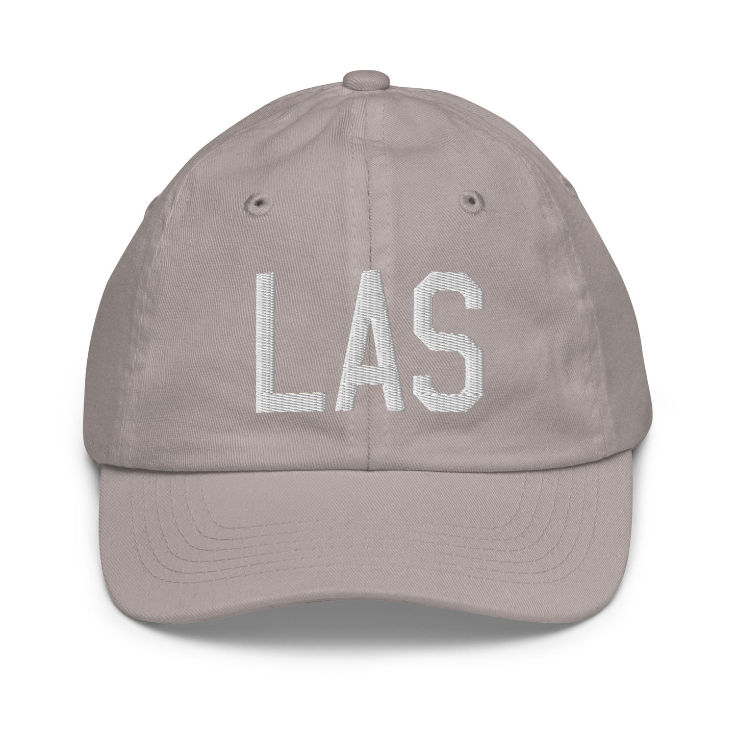 Airport Code Kid's Baseball Cap - White • LAS Las Vegas • YHM Designs - Image 25