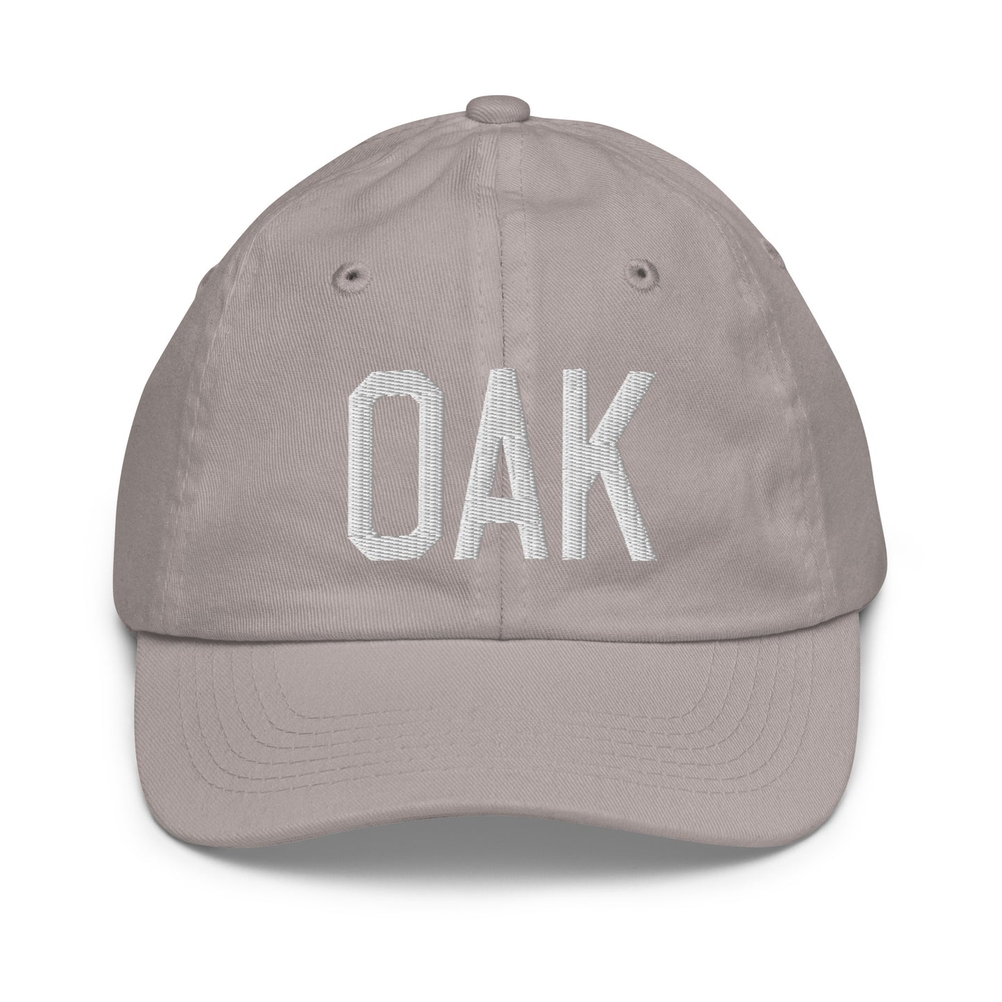 Airport Code Kid's Baseball Cap - White • OAK Oakland • YHM Designs - Image 25