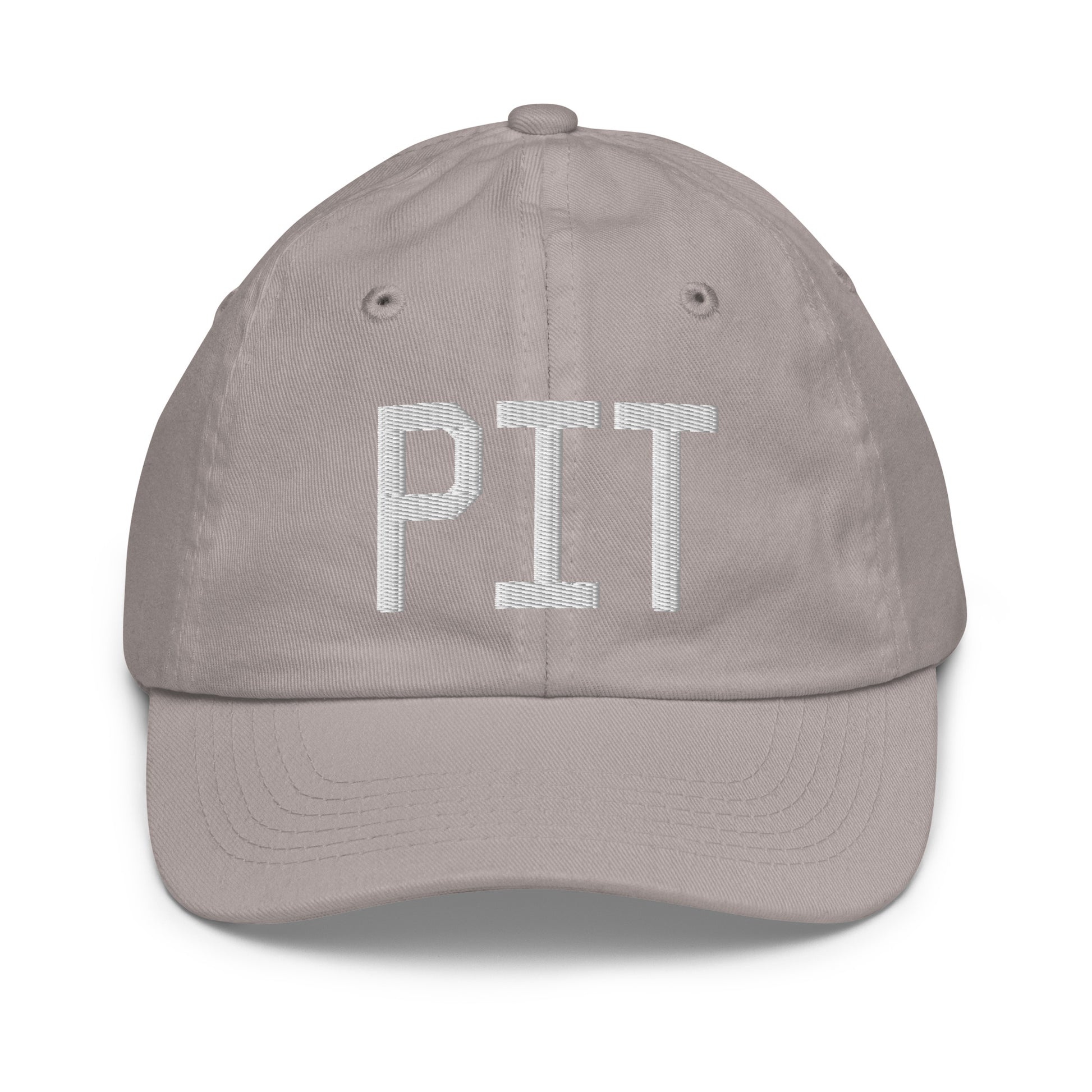Airport Code Kid's Baseball Cap - White • PIT Pittsburgh • YHM Designs - Image 25