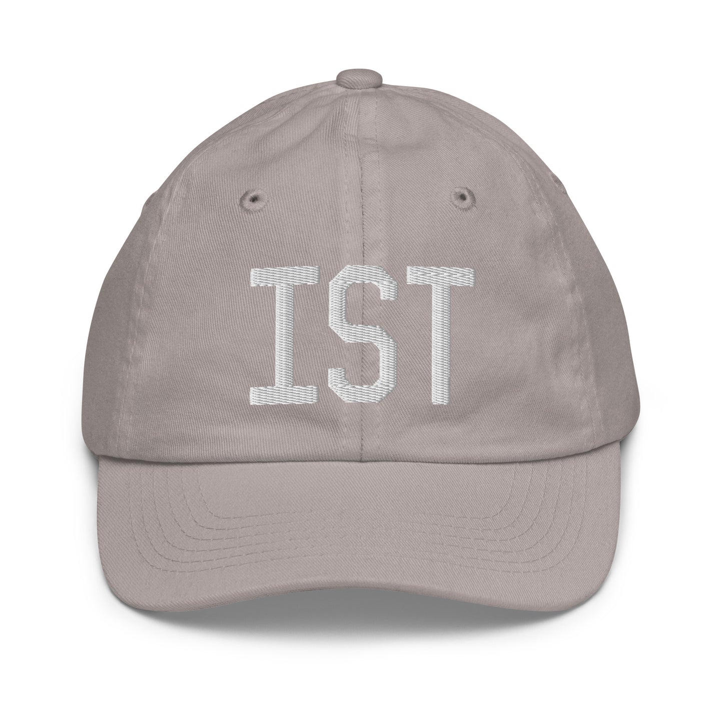 Airport Code Kid's Baseball Cap - White • IST Istanbul • YHM Designs - Image 25