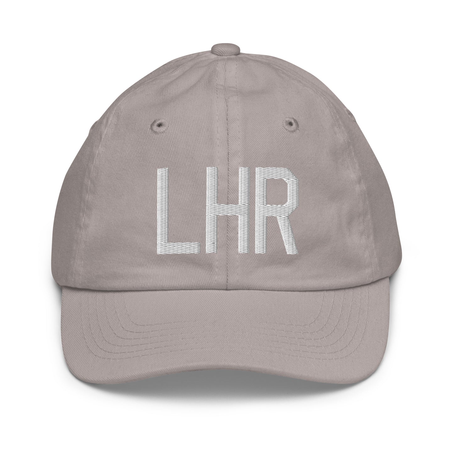 LHR London Kid's Baseball Cap • Air Force Lettering in White • YHM Designs - Image 25