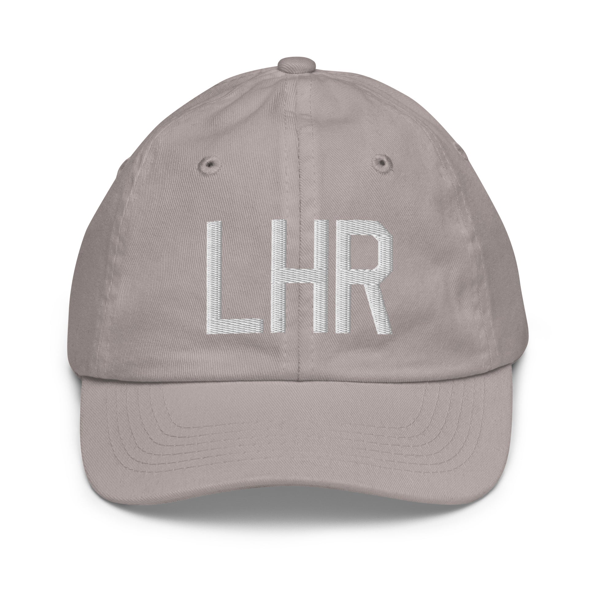LHR London Kid's Baseball Cap • Air Force Lettering in White • YHM Designs - Image 25