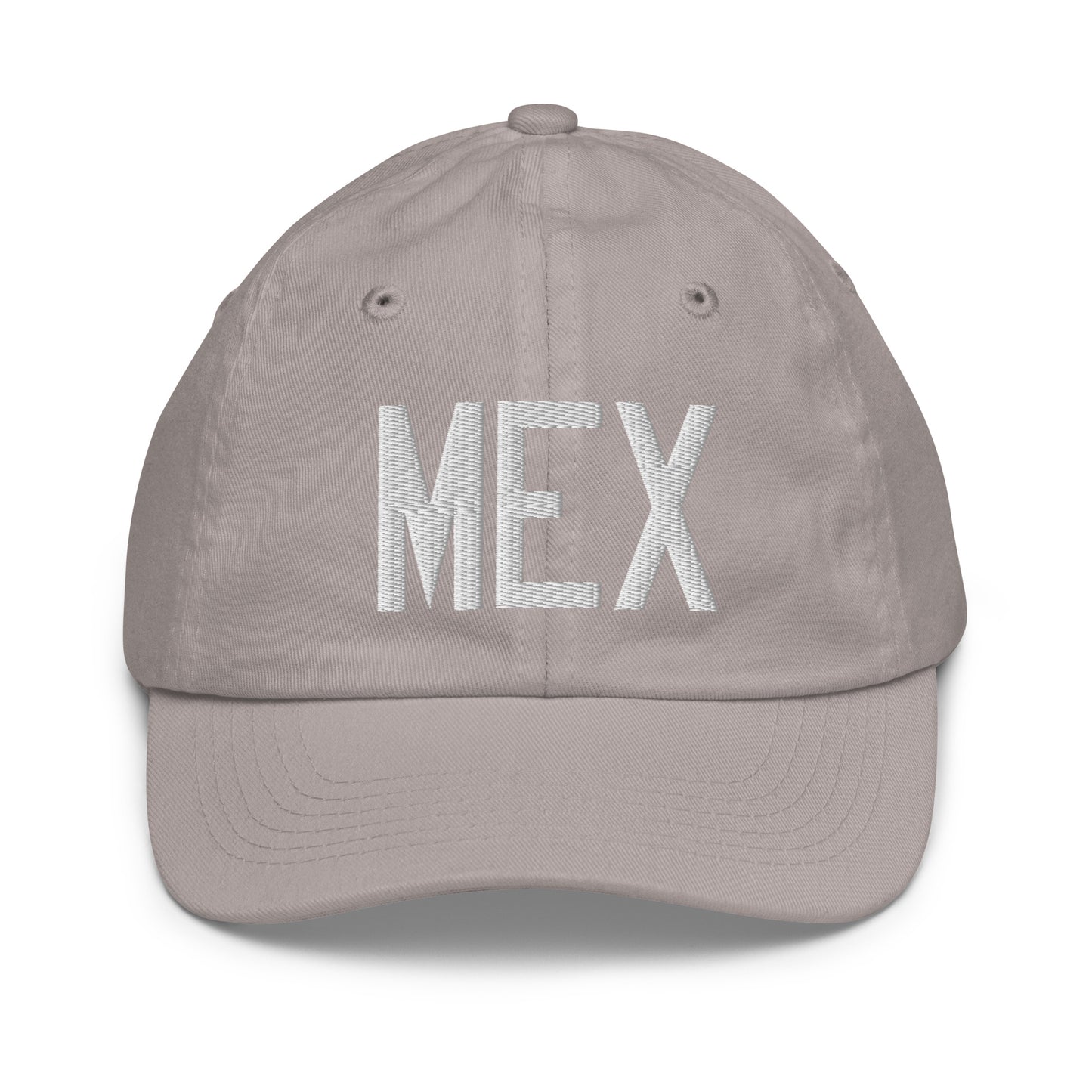 Airport Code Kid's Baseball Cap - White • MEX Mexico City • YHM Designs - Image 25