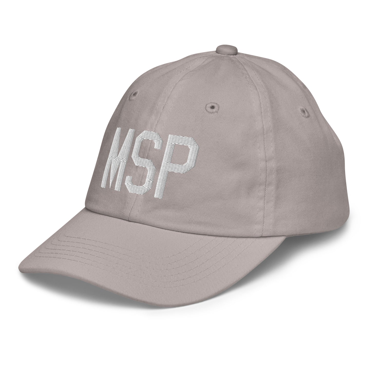 Airport Code Kid's Baseball Cap - White • MSP Minneapolis • YHM Designs - Image 27
