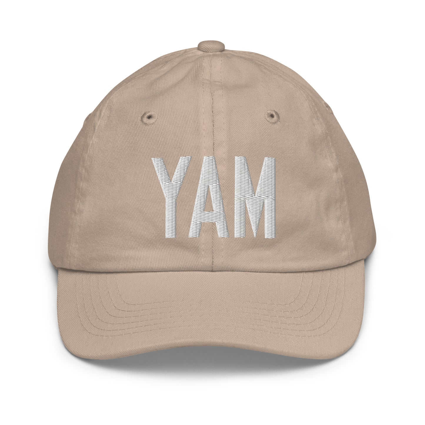 Airport Code Kid's Baseball Cap - White • YAM Sault-Ste-Marie • YHM Designs - Image 28