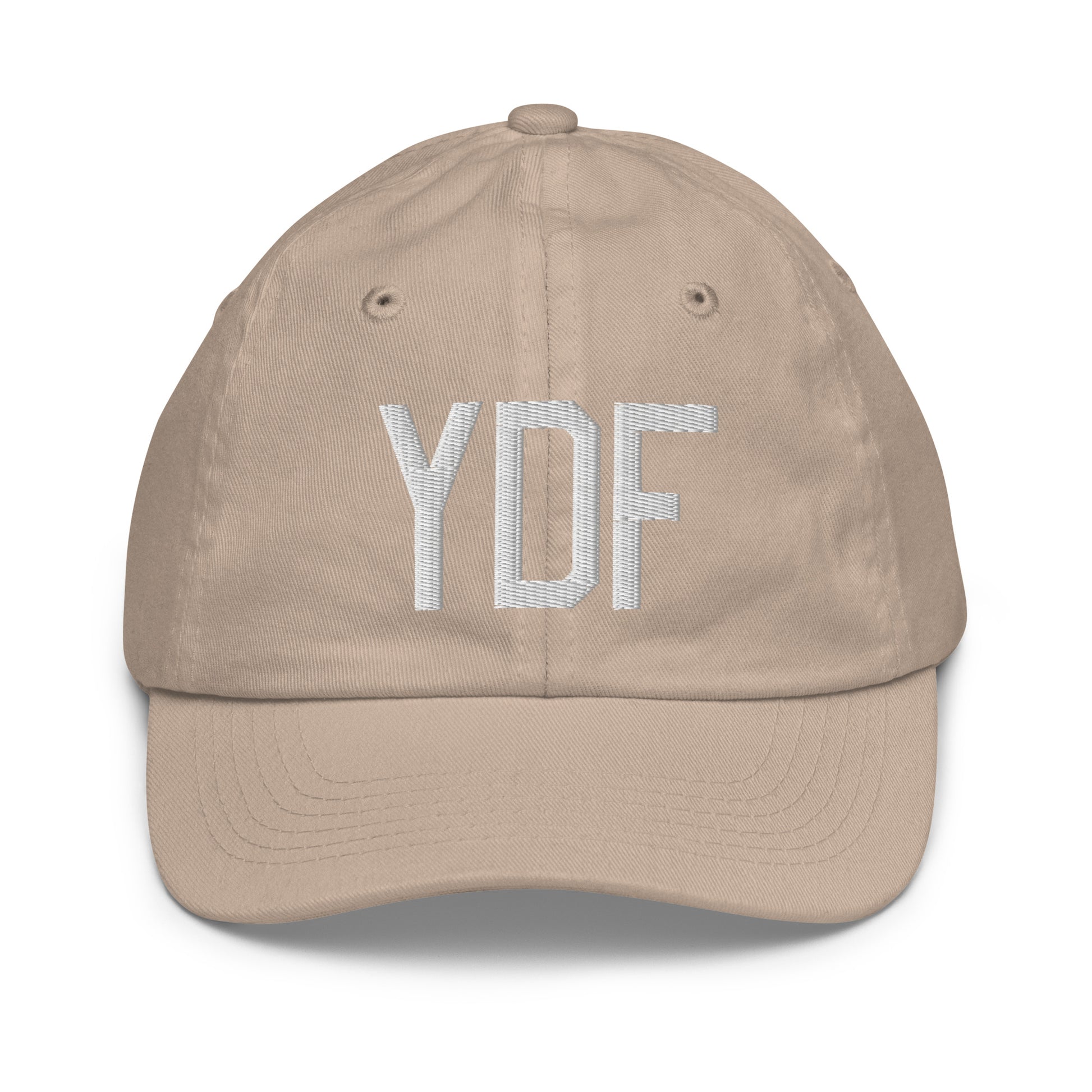 Airport Code Kid's Baseball Cap - White • YDF Deer Lake • YHM Designs - Image 28