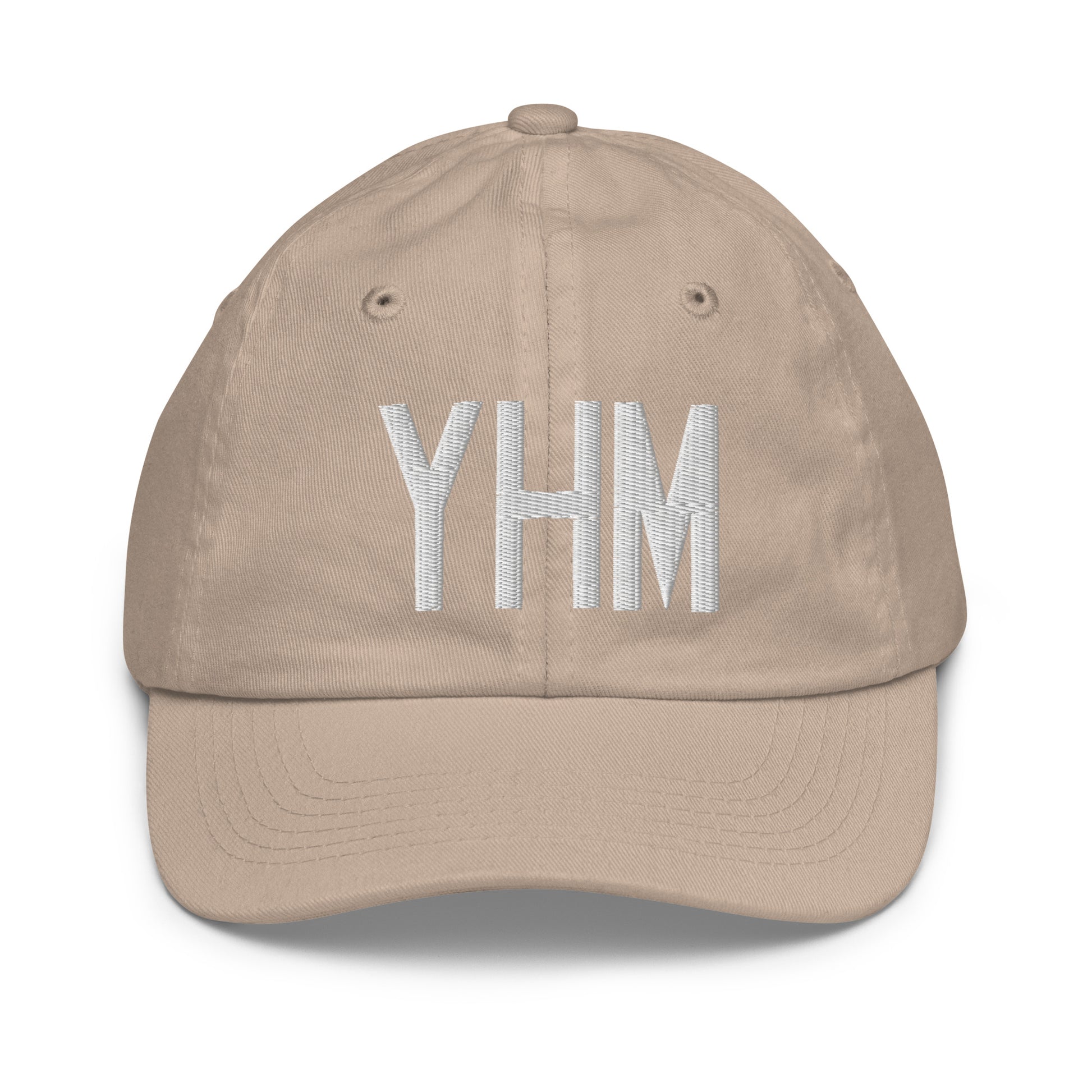 Airport Code Kid's Baseball Cap - White • YHM Hamilton • YHM Designs - Image 28