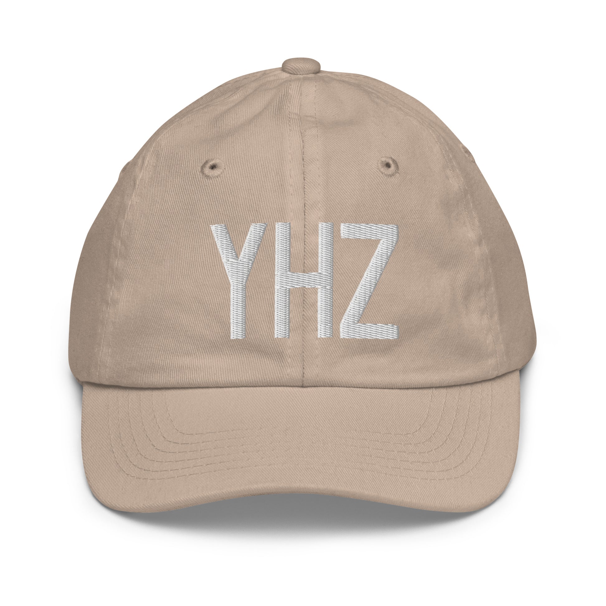 Airport Code Kid's Baseball Cap - White • YHZ Halifax • YHM Designs - Image 28