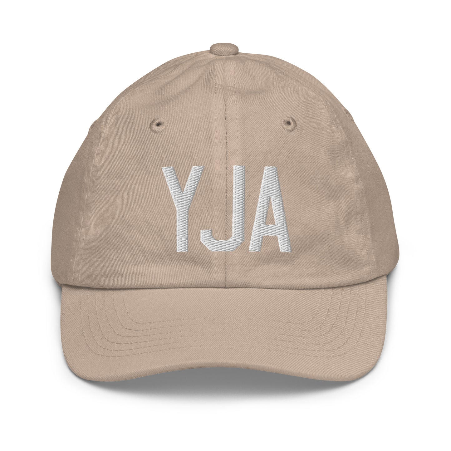 Airport Code Kid's Baseball Cap - White • YJA Jasper • YHM Designs - Image 28