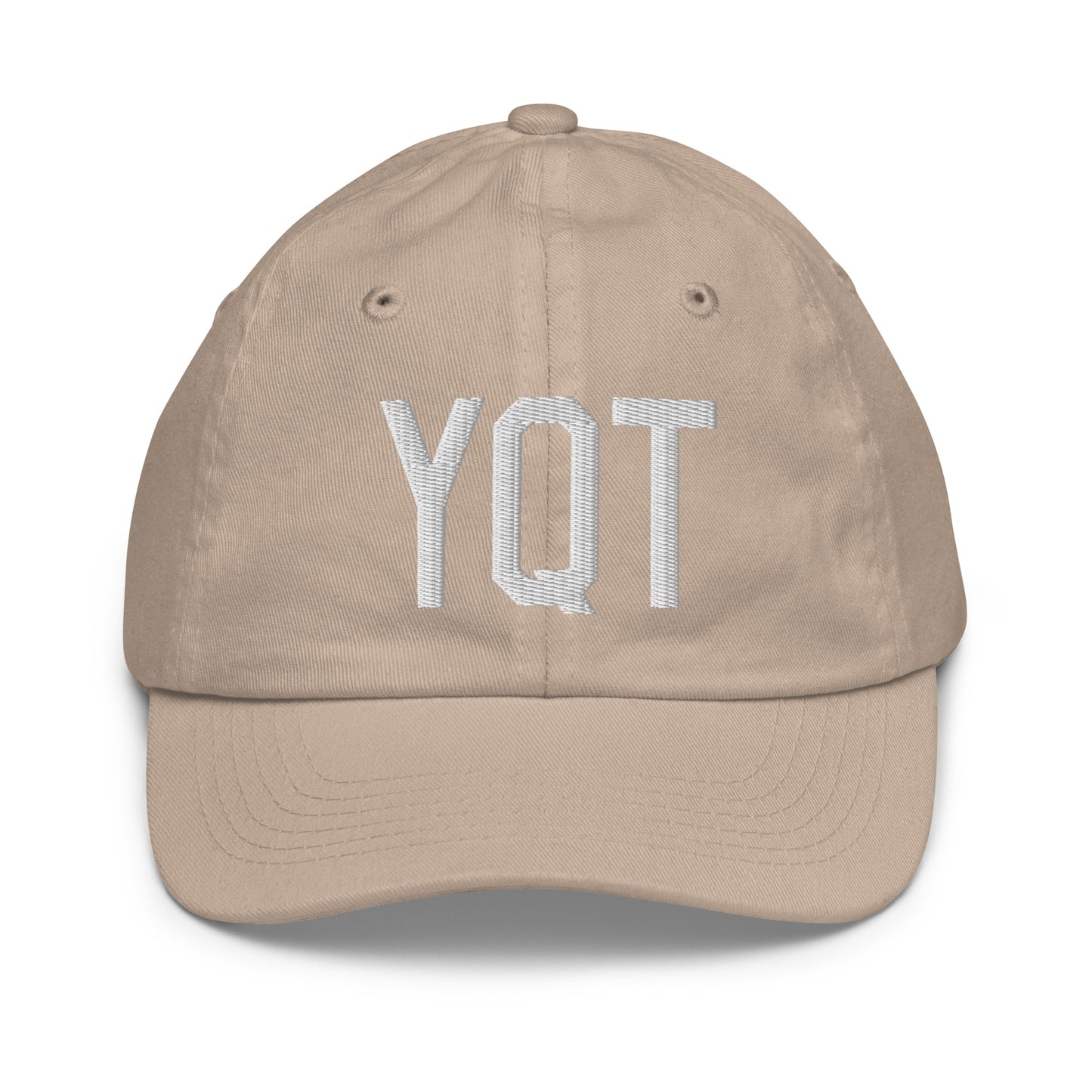Airport Code Kid's Baseball Cap - White • YQT Thunder Bay • YHM Designs - Image 28