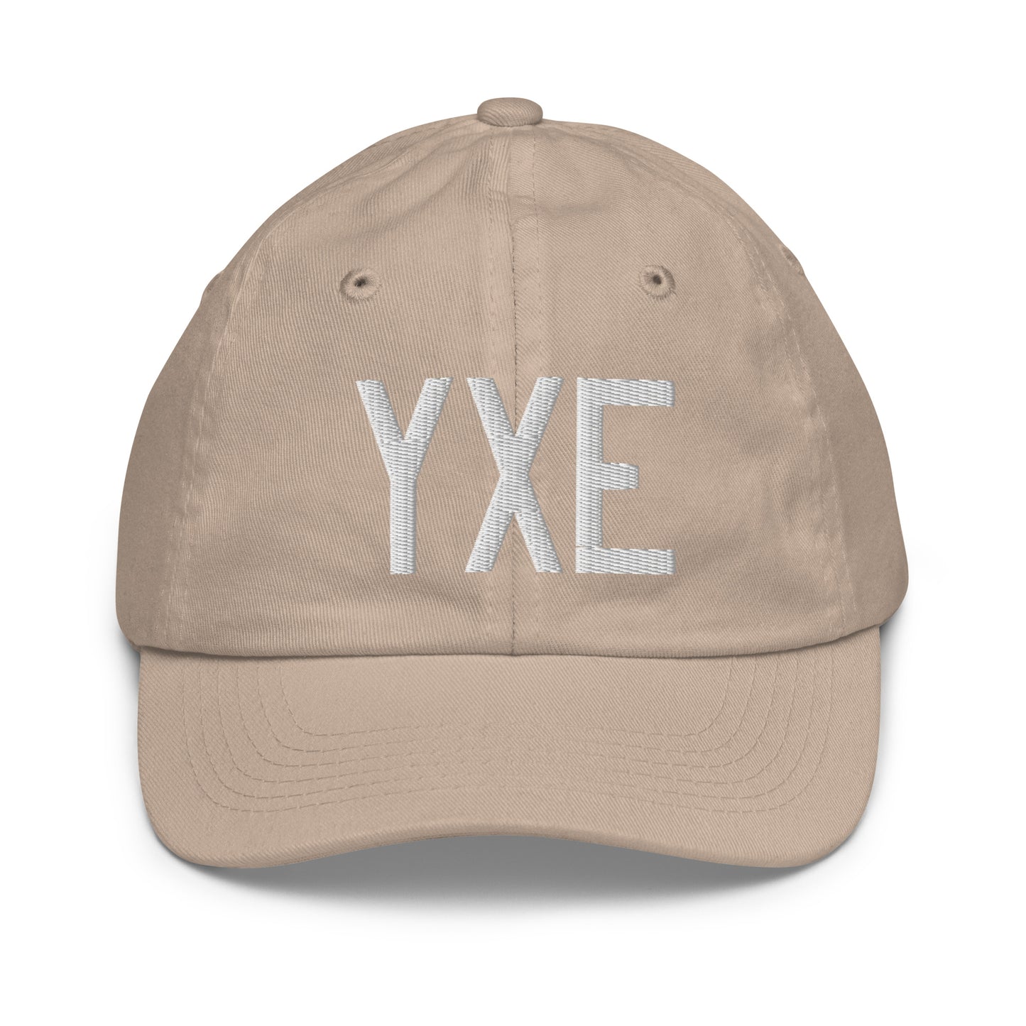 Airport Code Kid's Baseball Cap - White • YXE Saskatoon • YHM Designs - Image 28