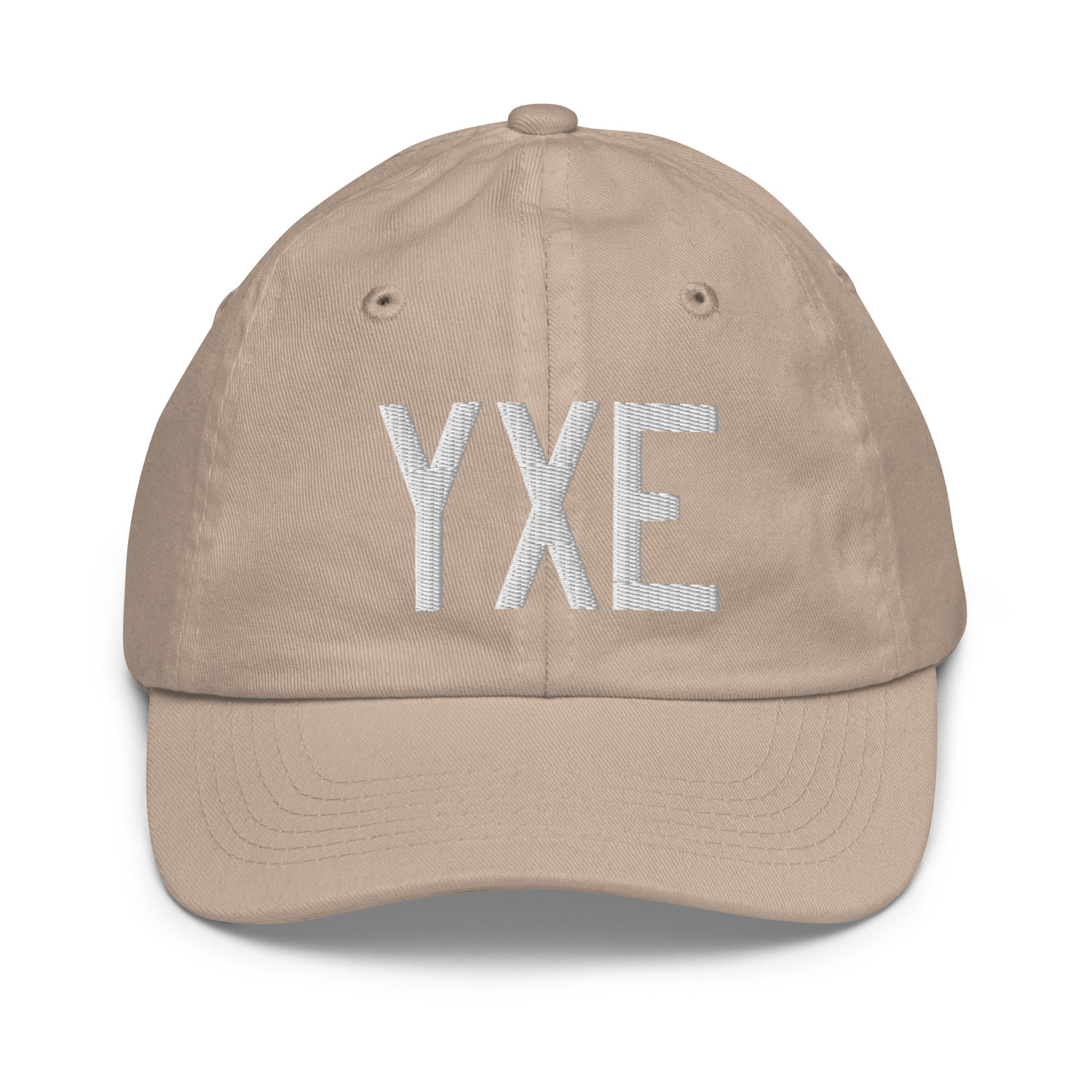 Airport Code Kid's Baseball Cap - White • YXE Saskatoon • YHM Designs - Image 28
