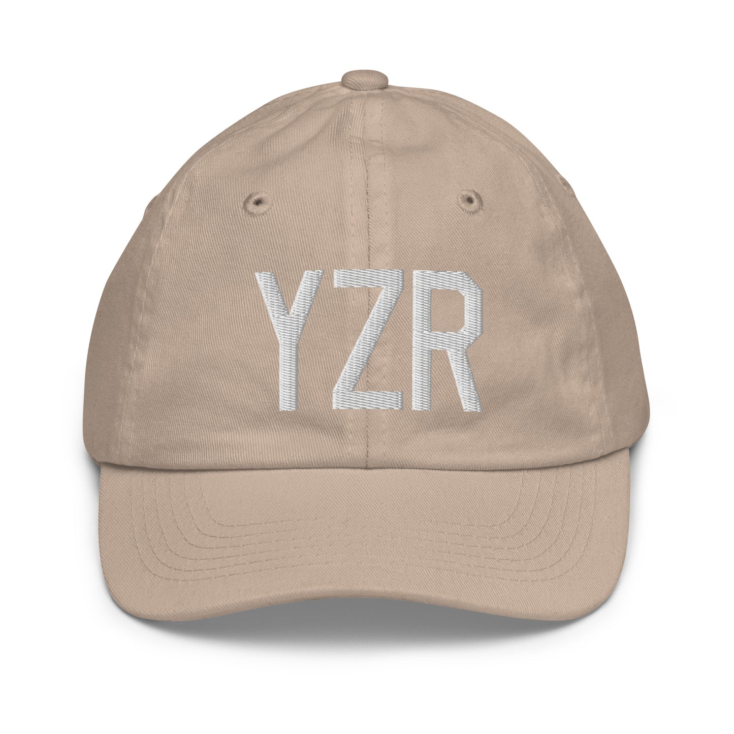 Airport Code Kid's Baseball Cap - White • YZR Sarnia • YHM Designs - Image 28