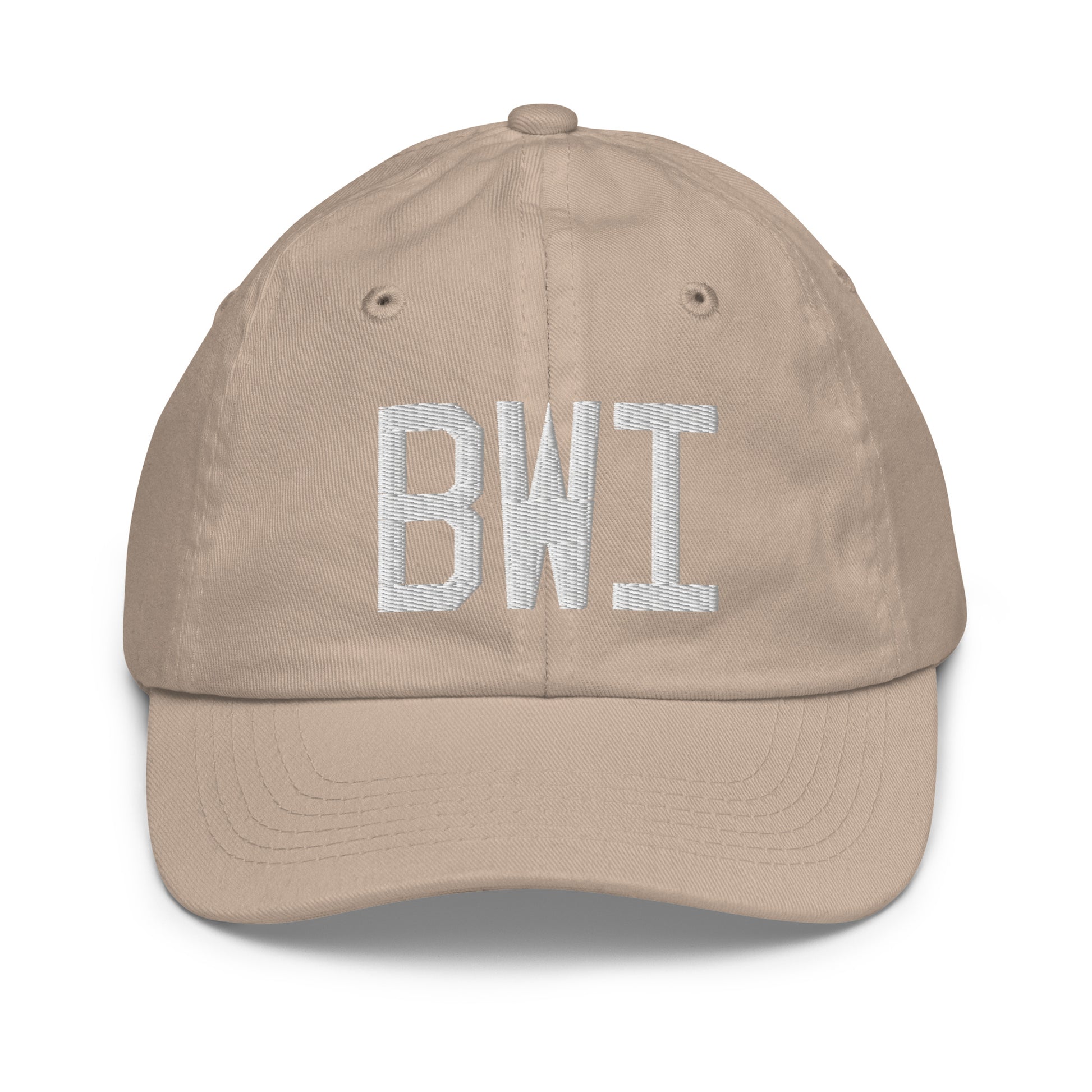 Airport Code Kid's Baseball Cap - White • BWI Baltimore • YHM Designs - Image 28