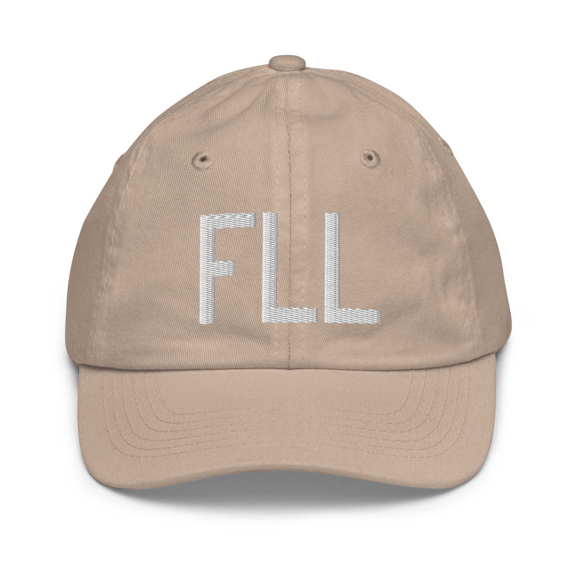 Airport Code Kid's Baseball Cap - White • FLL Fort Lauderdale • YHM Designs - Image 28