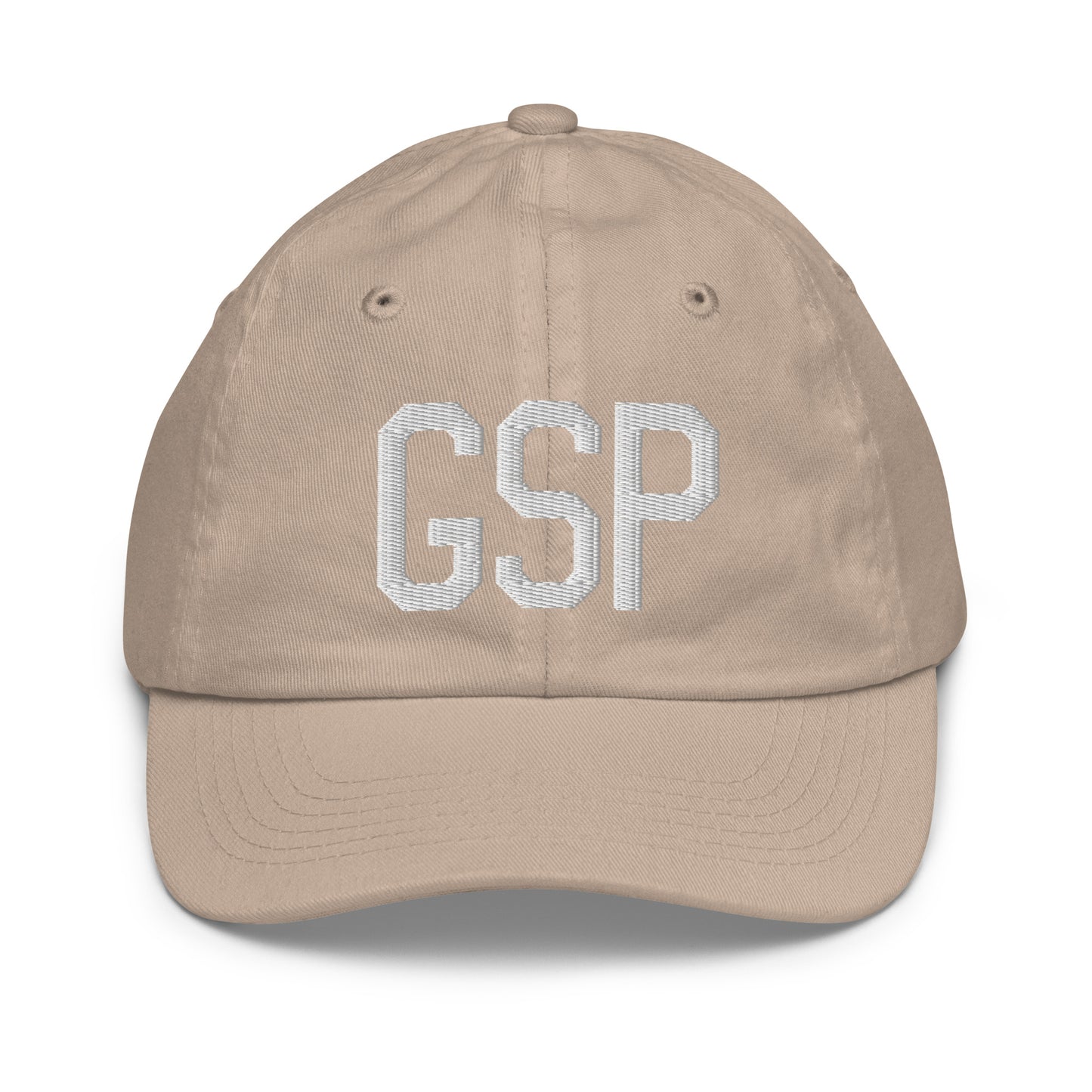 Airport Code Kid's Baseball Cap - White • GSP Greenville-Spartanburg • YHM Designs - Image 28