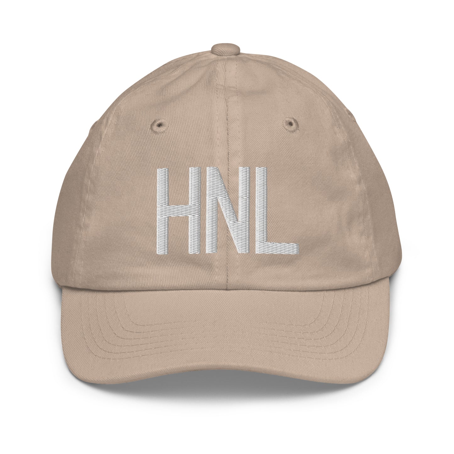 Airport Code Kid's Baseball Cap - White • HNL Honolulu • YHM Designs - Image 28