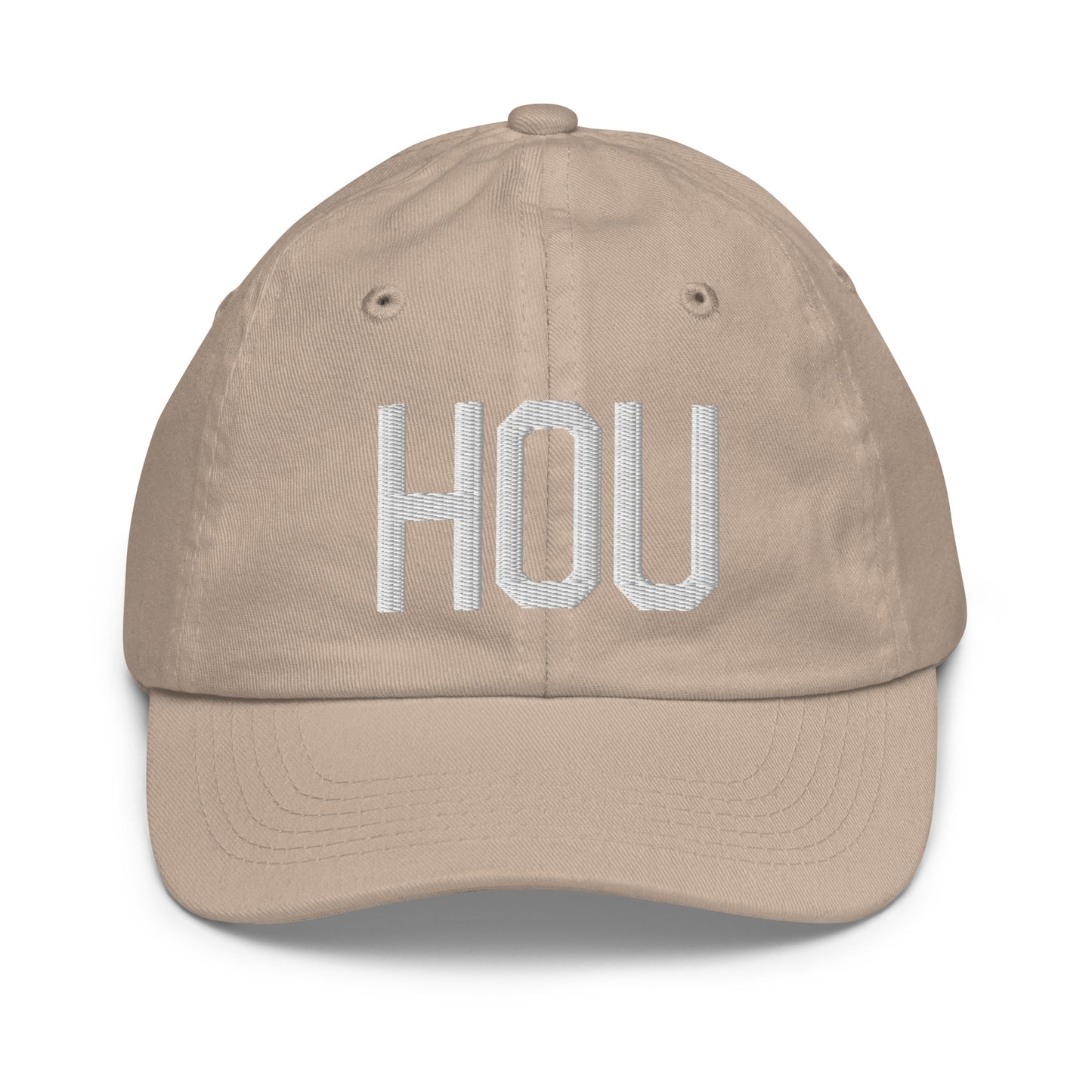 Airport Code Kid's Baseball Cap - White • HOU Houston • YHM Designs - Image 28