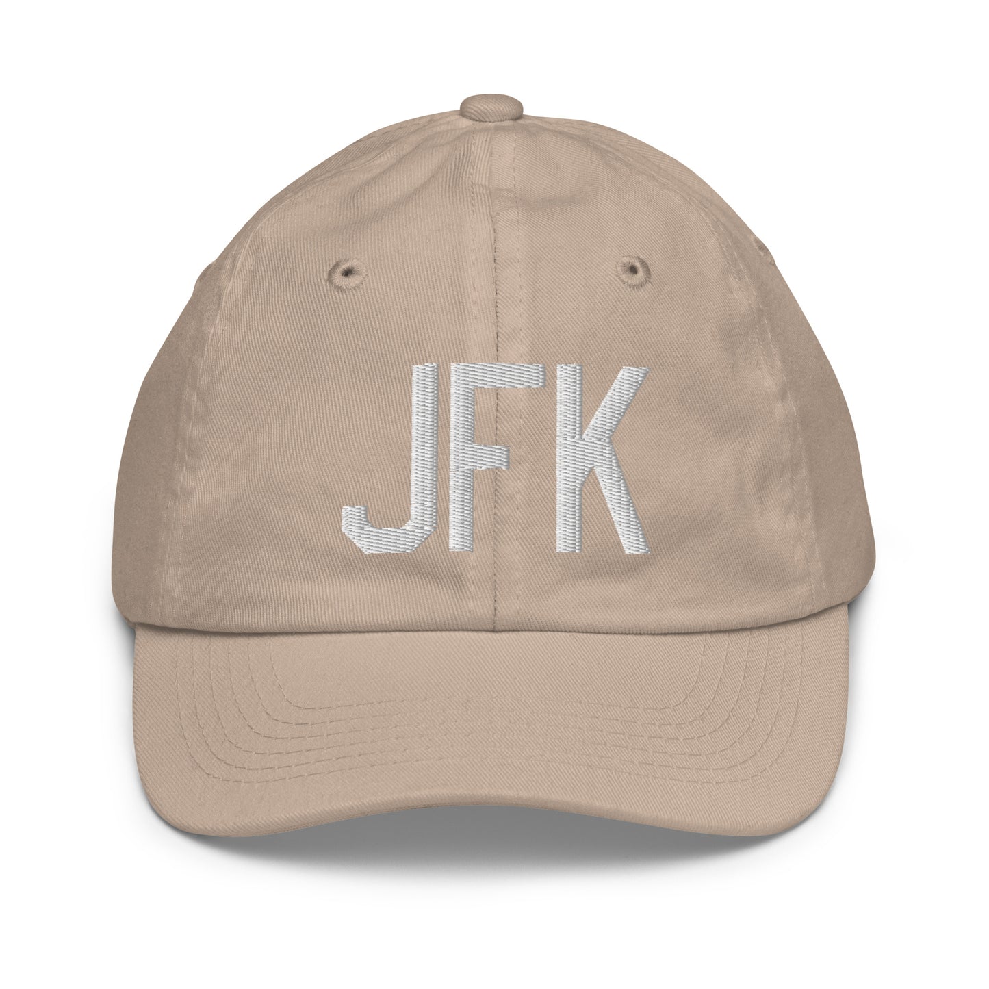 Airport Code Kid's Baseball Cap - White • JFK New York • YHM Designs - Image 28