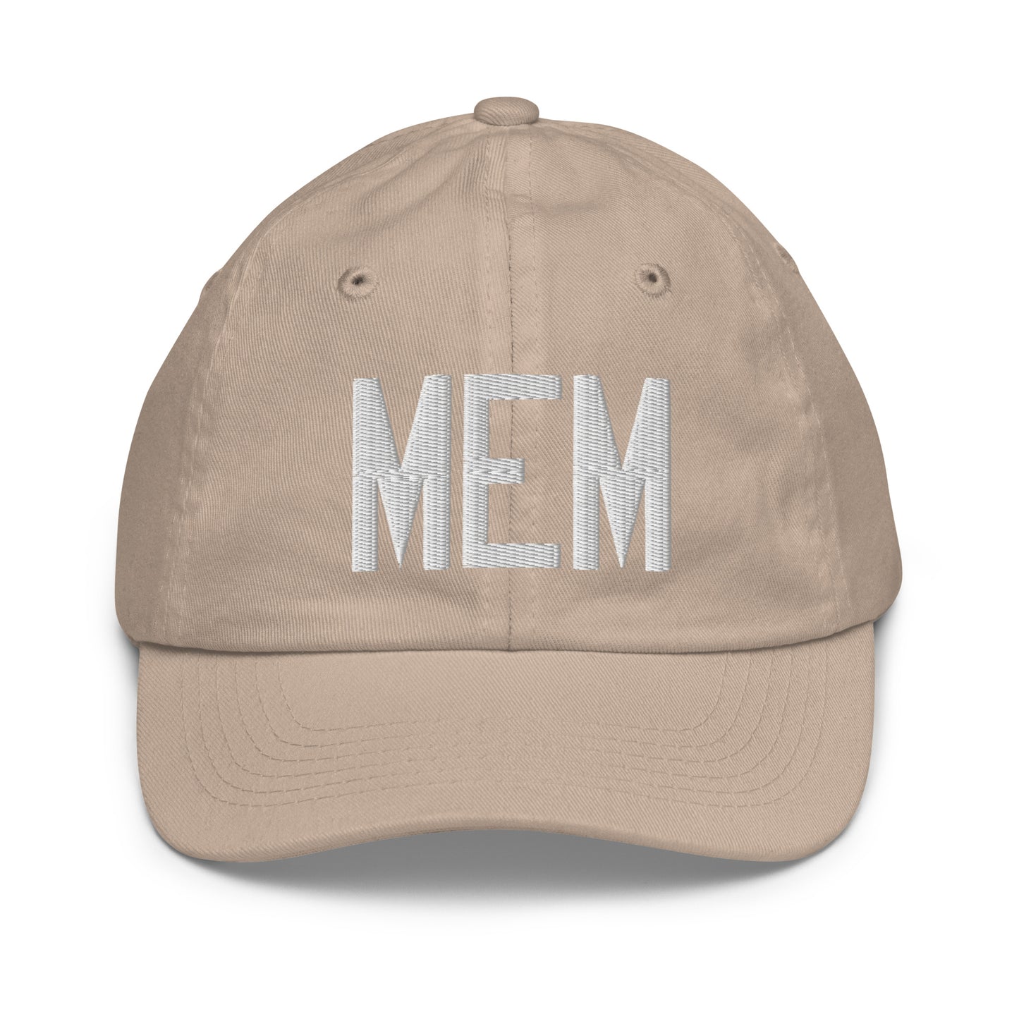 Airport Code Kid's Baseball Cap - White • MEM Memphis • YHM Designs - Image 28
