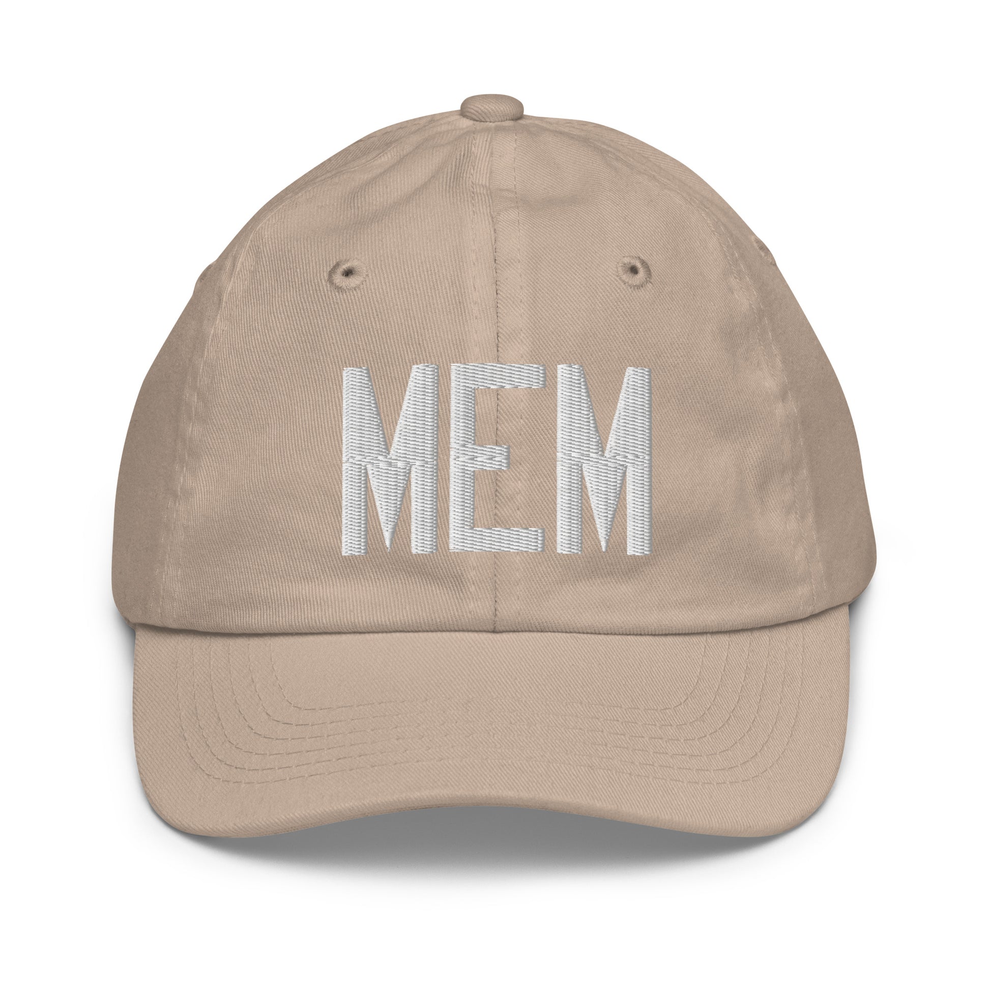 Airport Code Kid's Baseball Cap - White • MEM Memphis • YHM Designs - Image 28