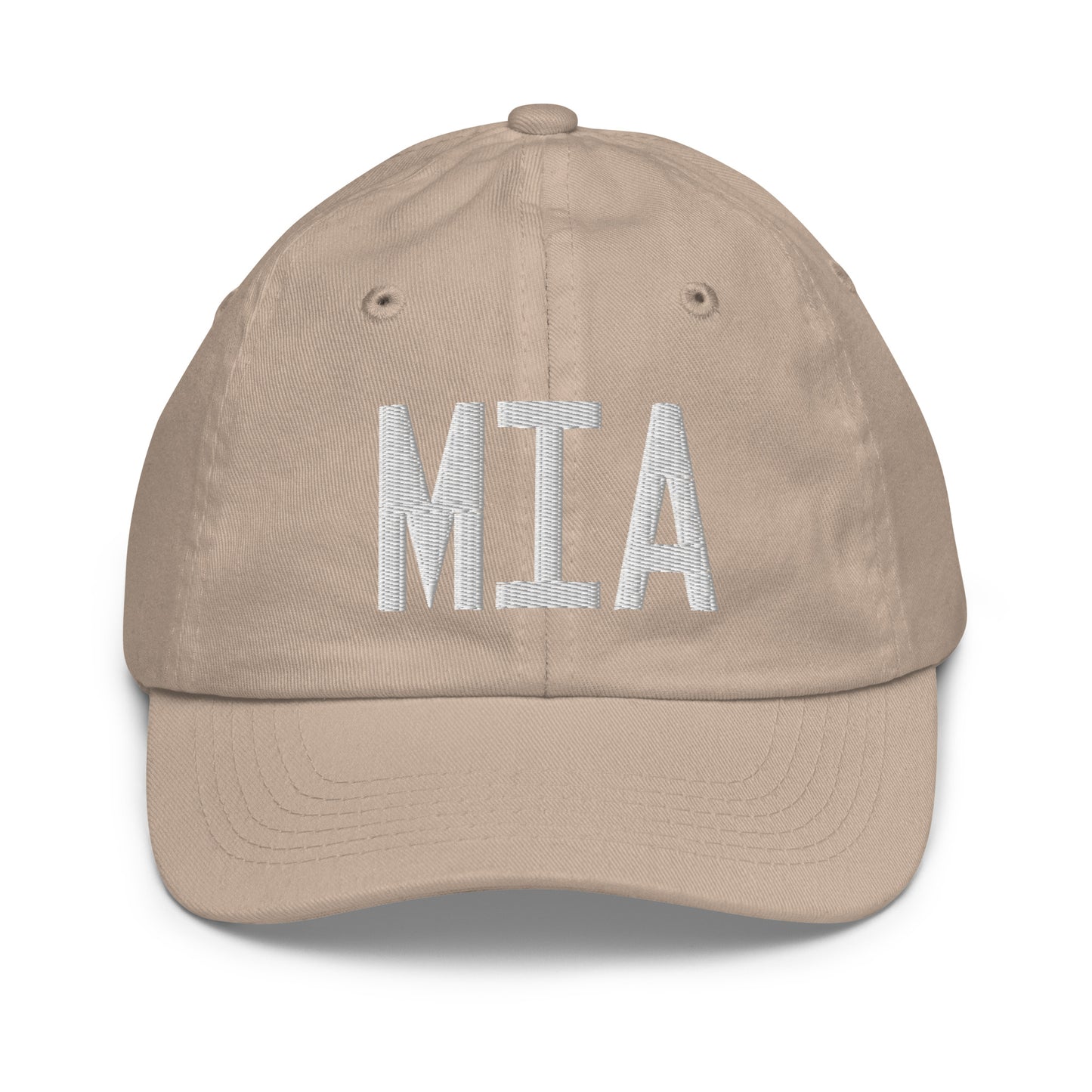 Airport Code Kid's Baseball Cap - White • MIA Miami • YHM Designs - Image 28