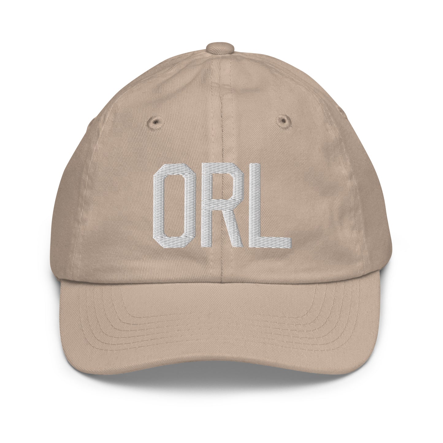 Airport Code Kid's Baseball Cap - White • ORL Orlando • YHM Designs - Image 28