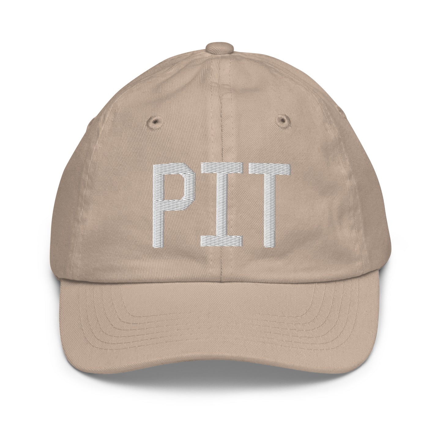 Airport Code Kid's Baseball Cap - White • PIT Pittsburgh • YHM Designs - Image 28