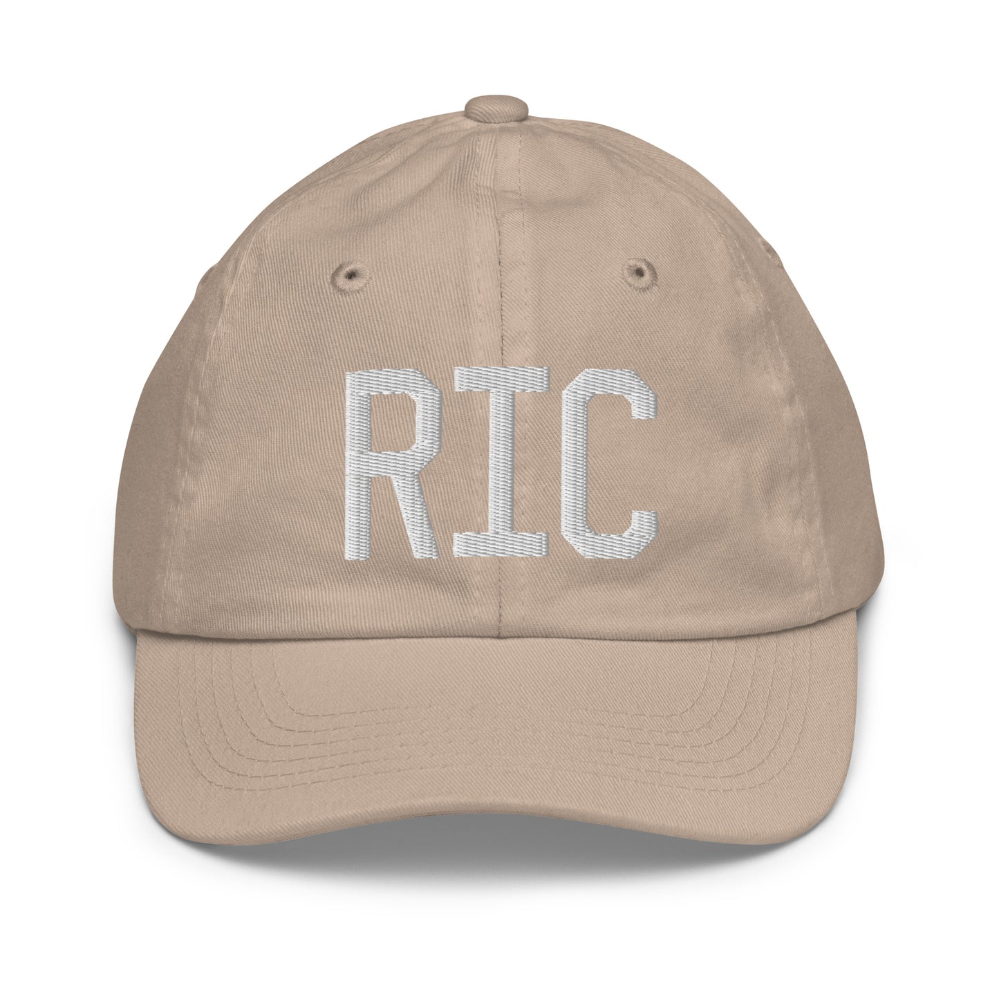 Airport Code Kid's Baseball Cap - White • RIC Richmond • YHM Designs - Image 28