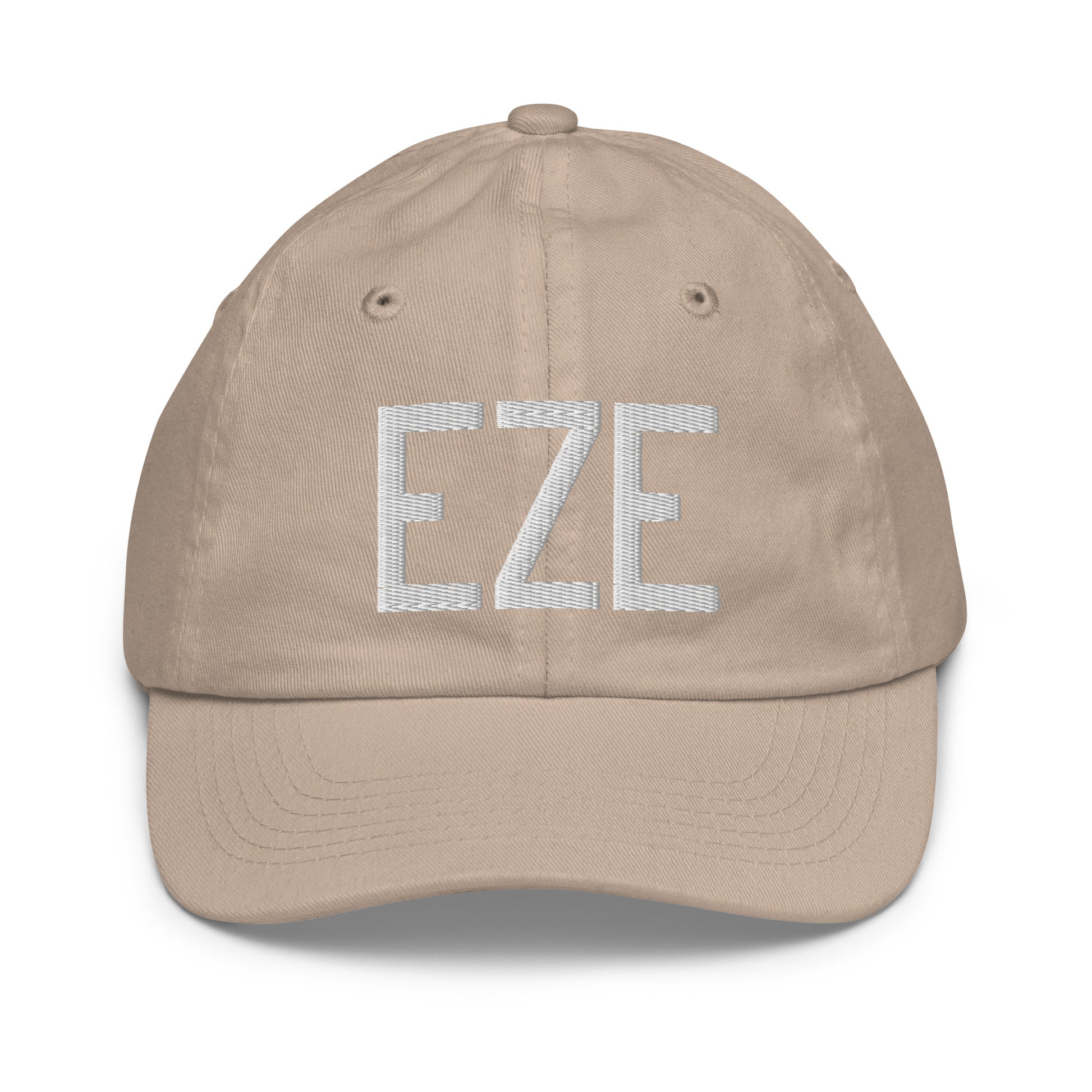 Airport Code Kid's Baseball Cap - White • EZE Buenos Aires • YHM Designs - Image 28