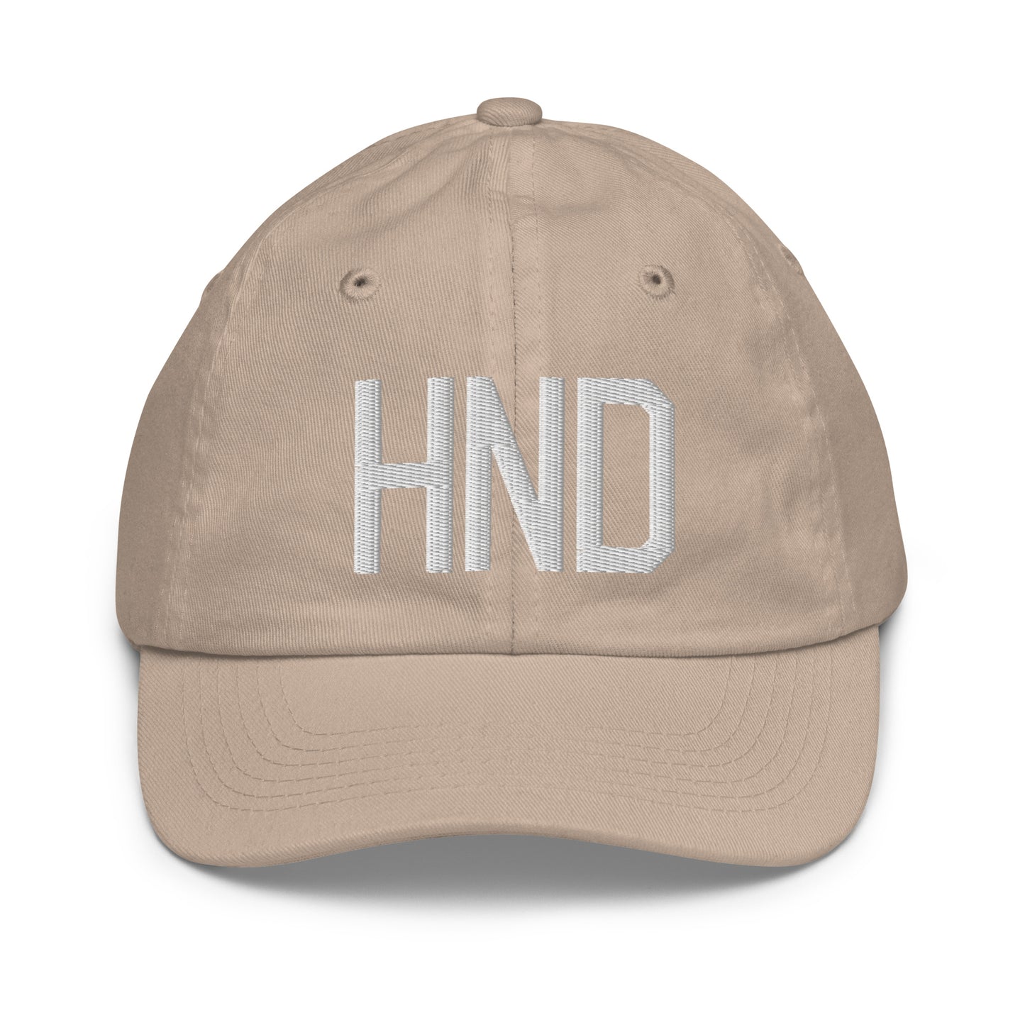 Airport Code Kid's Baseball Cap - White • HND Tokyo • YHM Designs - Image 28