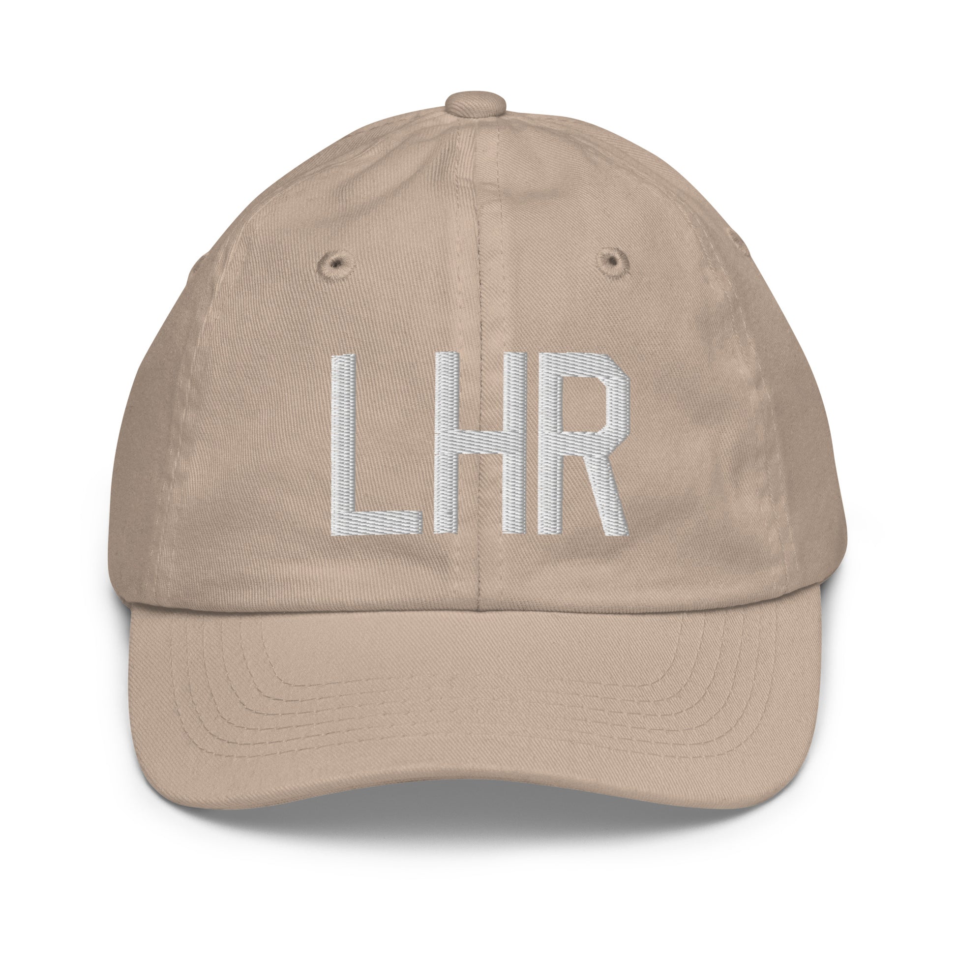 LHR London Kid's Baseball Cap • Air Force Lettering in White • YHM Designs - Image 28