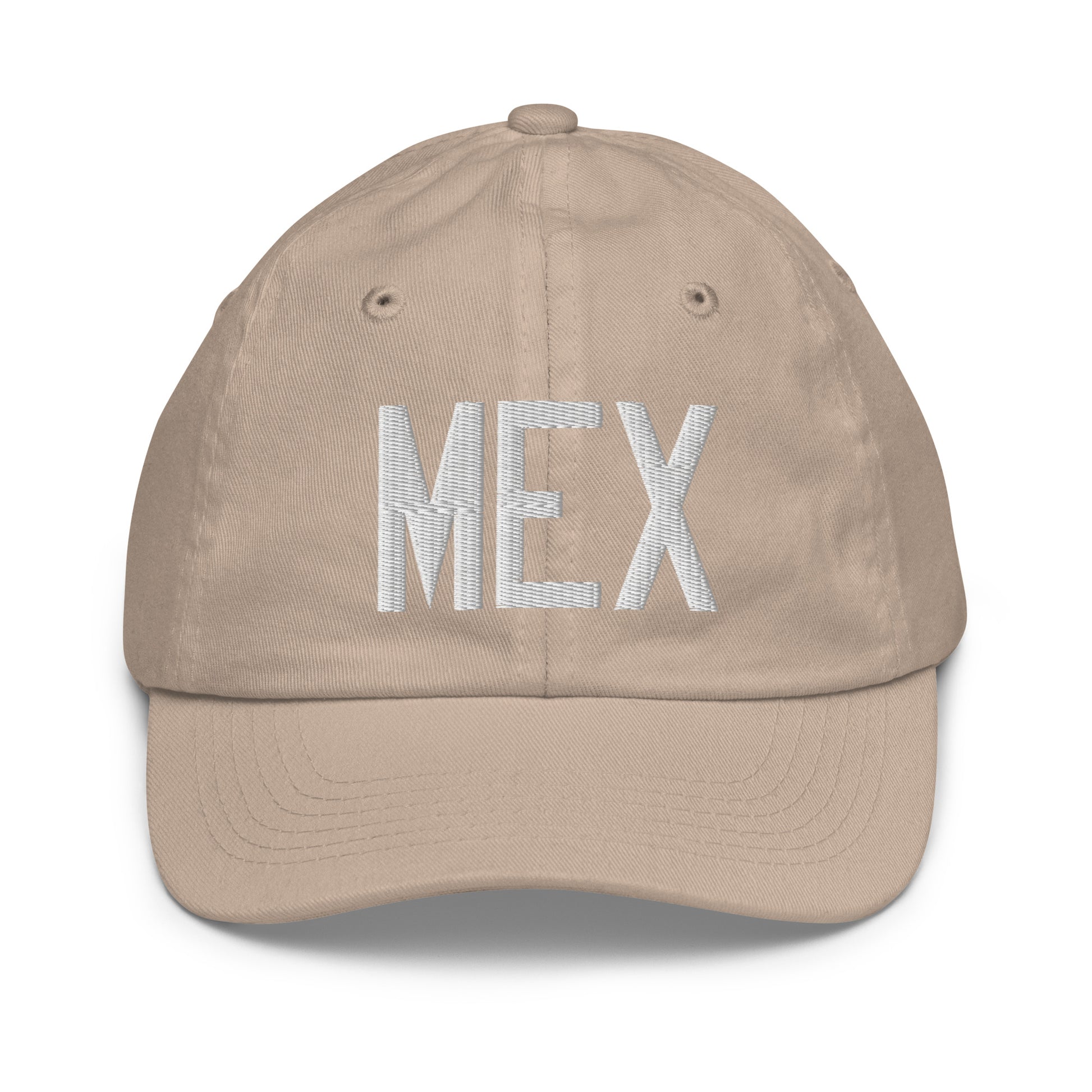 Airport Code Kid's Baseball Cap - White • MEX Mexico City • YHM Designs - Image 28